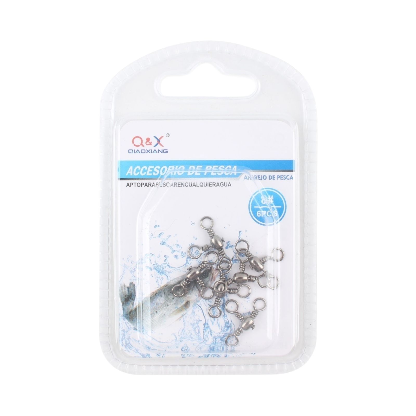 Giratorio Canal Negro 8 6PCS | Conector fuerte y durable.