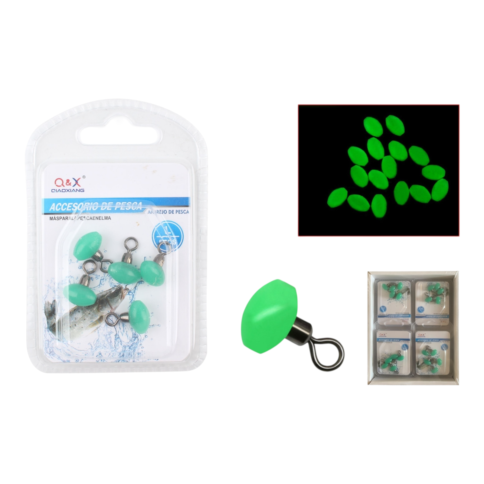 Bifurcador Marino Luminoso Grande 5PCS | Alta luminosidad y resistencia al agua.