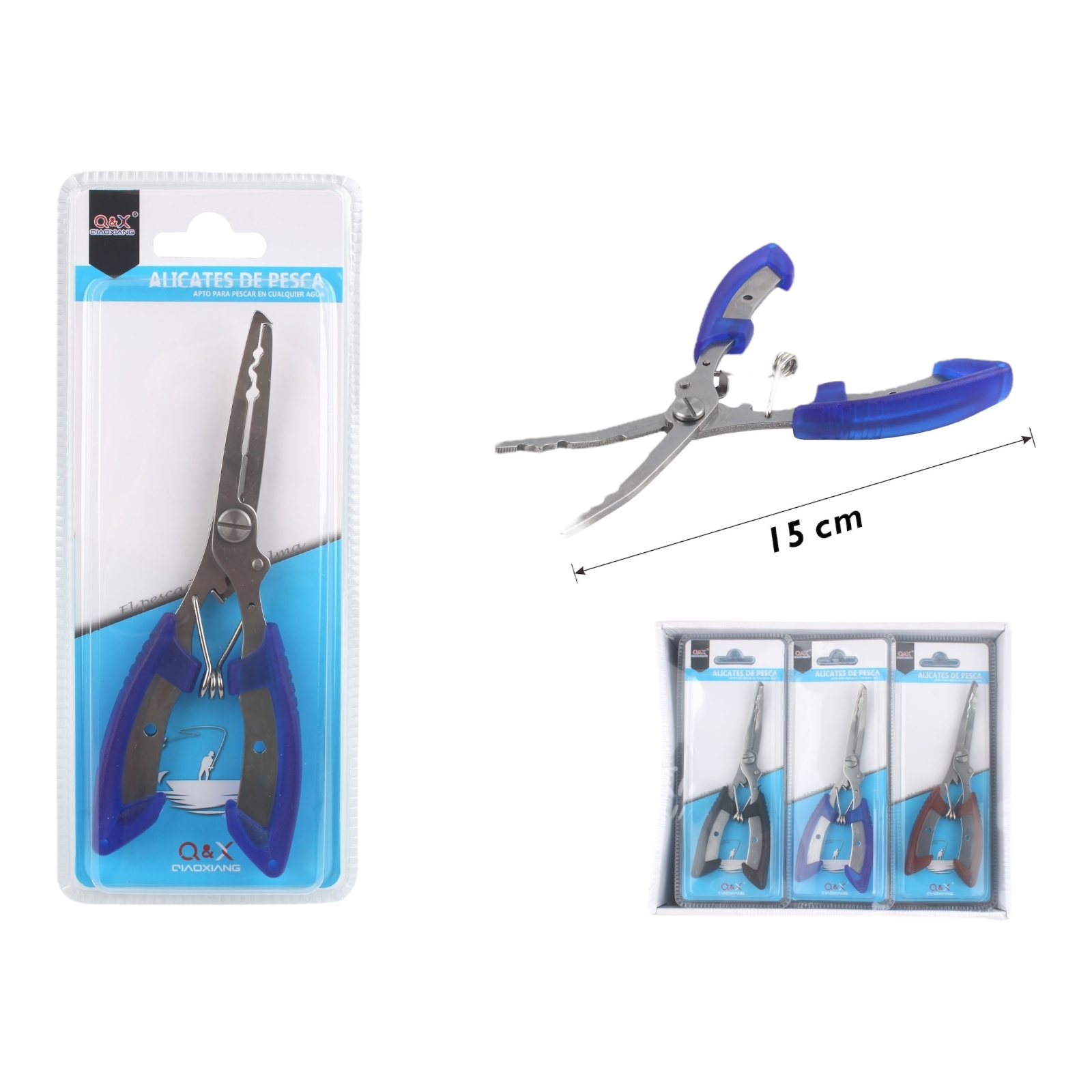 Herramienta Multifuncional de Pesca QJ004 | Alicate compacto con múltiples funciones.