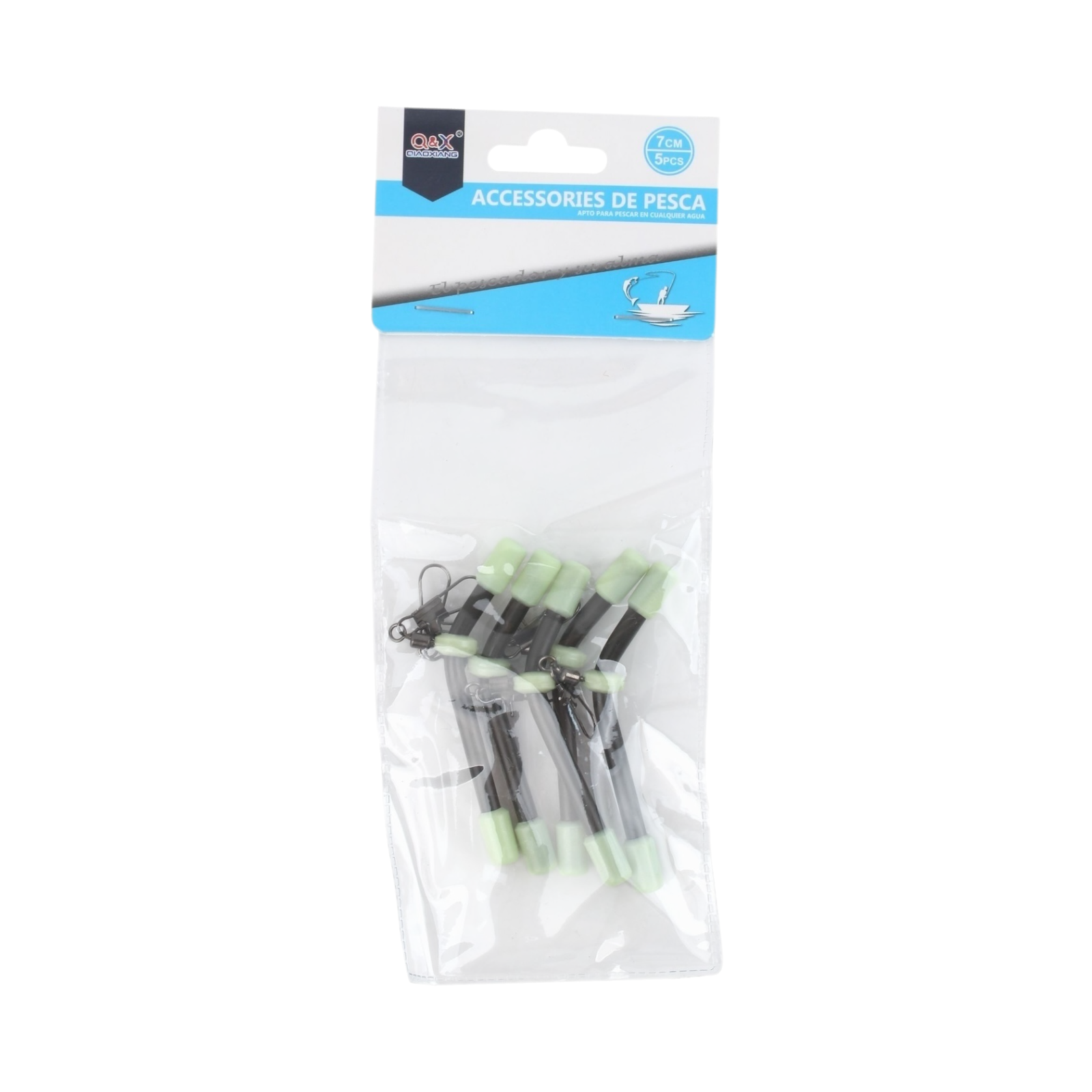 Balanza Curvada Marina con Luz 7cm 5PCS | Diseñada para pesca nocturna precisa.