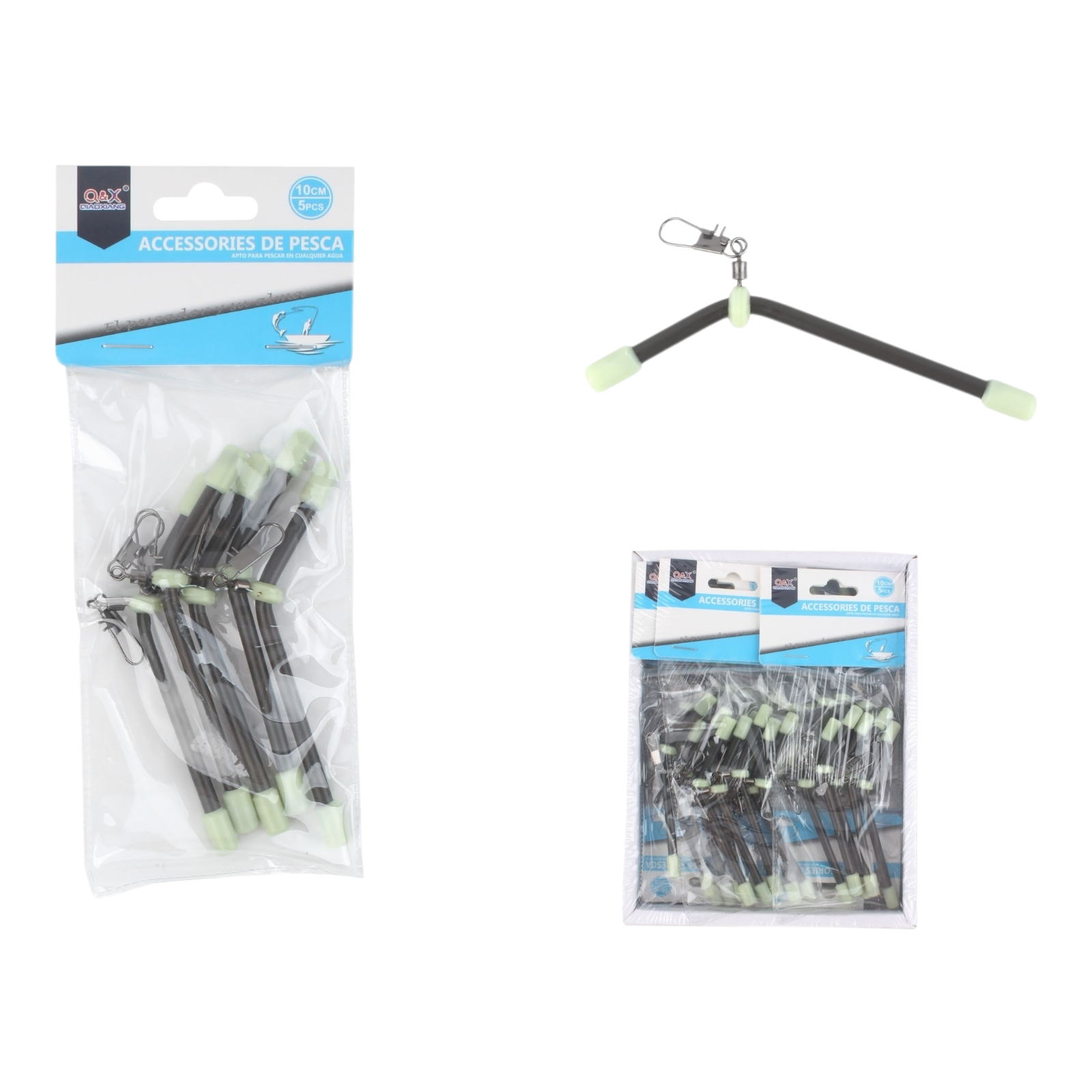 Balanza Curvada Marina con Luz 10cm 5PCS | Accesorio confiable y duradero.