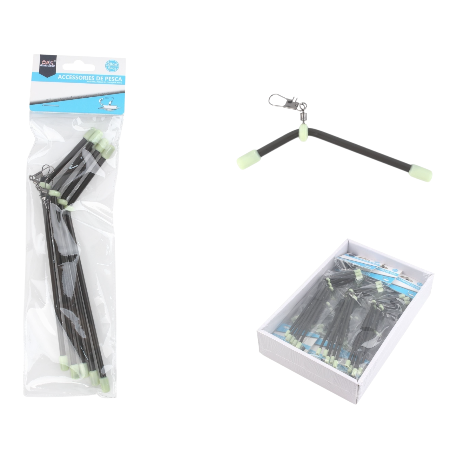 Balanza Curvada Marina con Luz 20cm 5PCS | Alta resistencia, ideal para mar abierto.