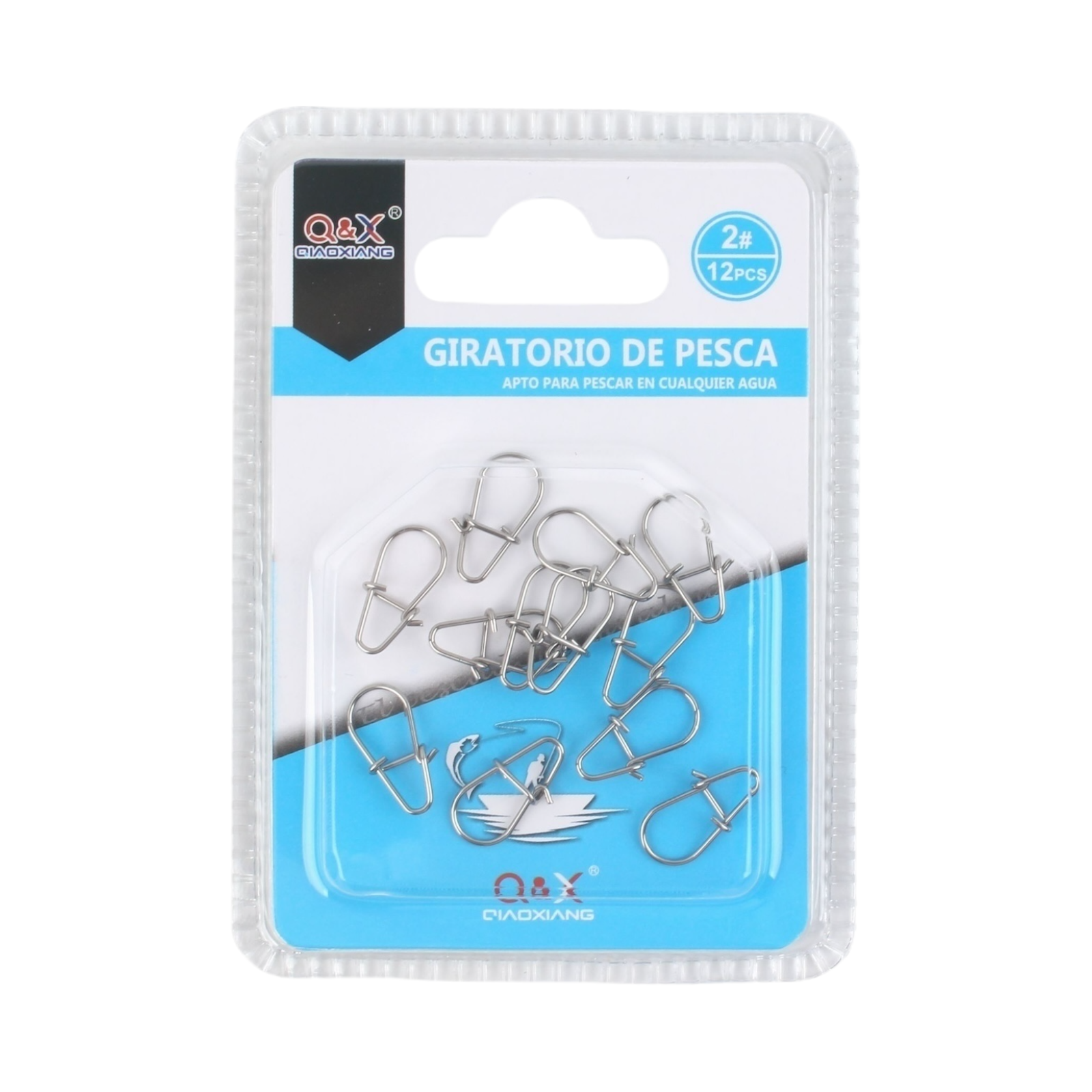Conector de Pesca con Broche Tipo Calabaza 2 12PCS | Alta resistencia a la corrosión.