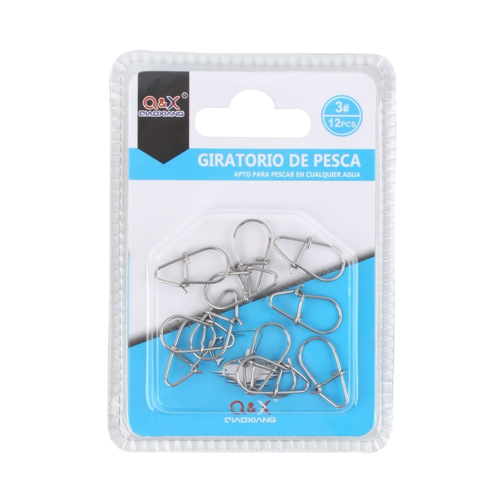 Conector de Pesca con Broche Tipo Calabaza 3 12PCS | Fácil de usar y duradero.
