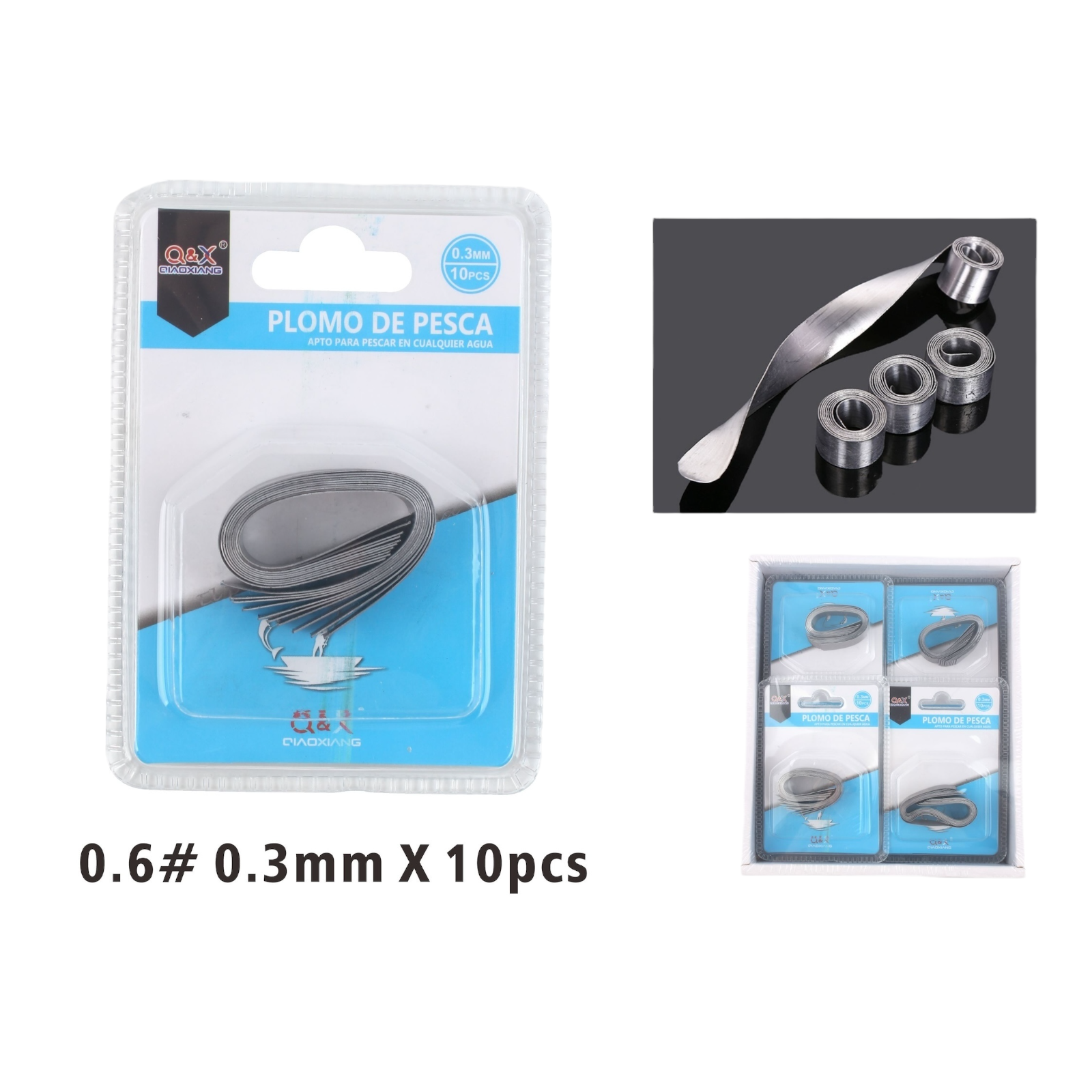 Plomo Adhesivo 0.6 Espesor 0.3mm 10PCS | Ajusta el peso de tu línea con precisión.