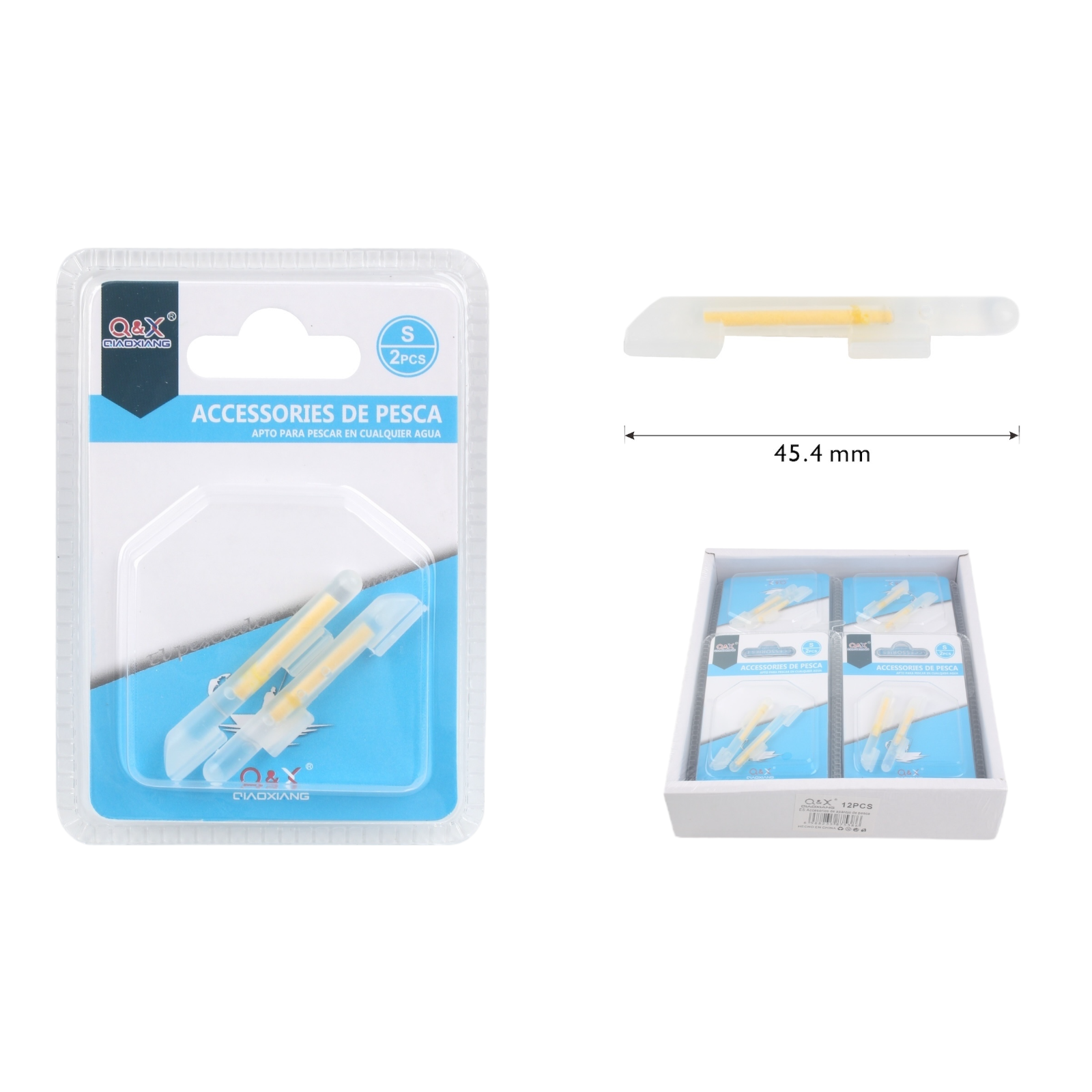 Barras Luminosas con Base S 45.4mm 2PCS | Brillo duradero y fácil fijación.