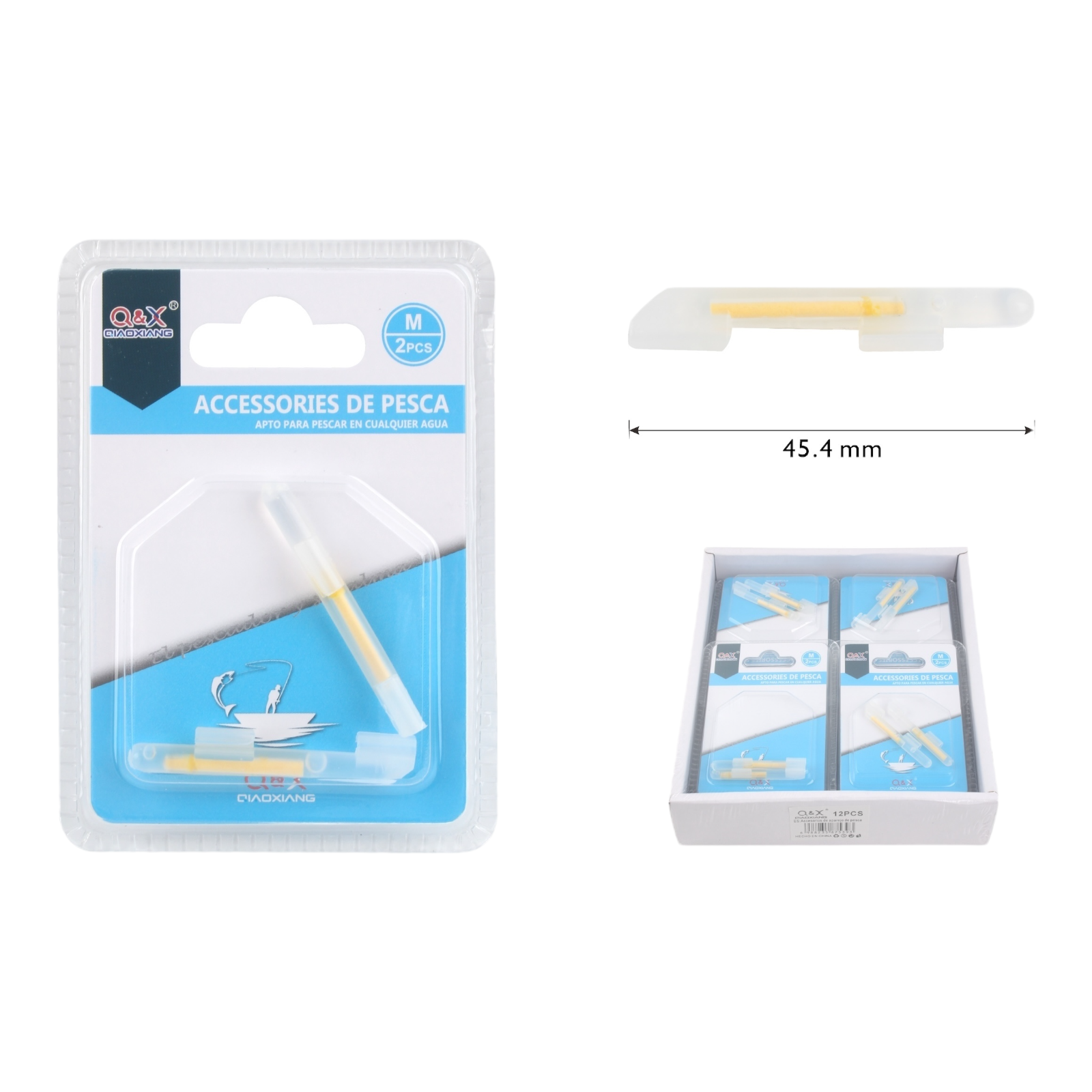 Barras Luminosas con Base M 45.4mm 2PCS | Perfectas para cañas medianas.