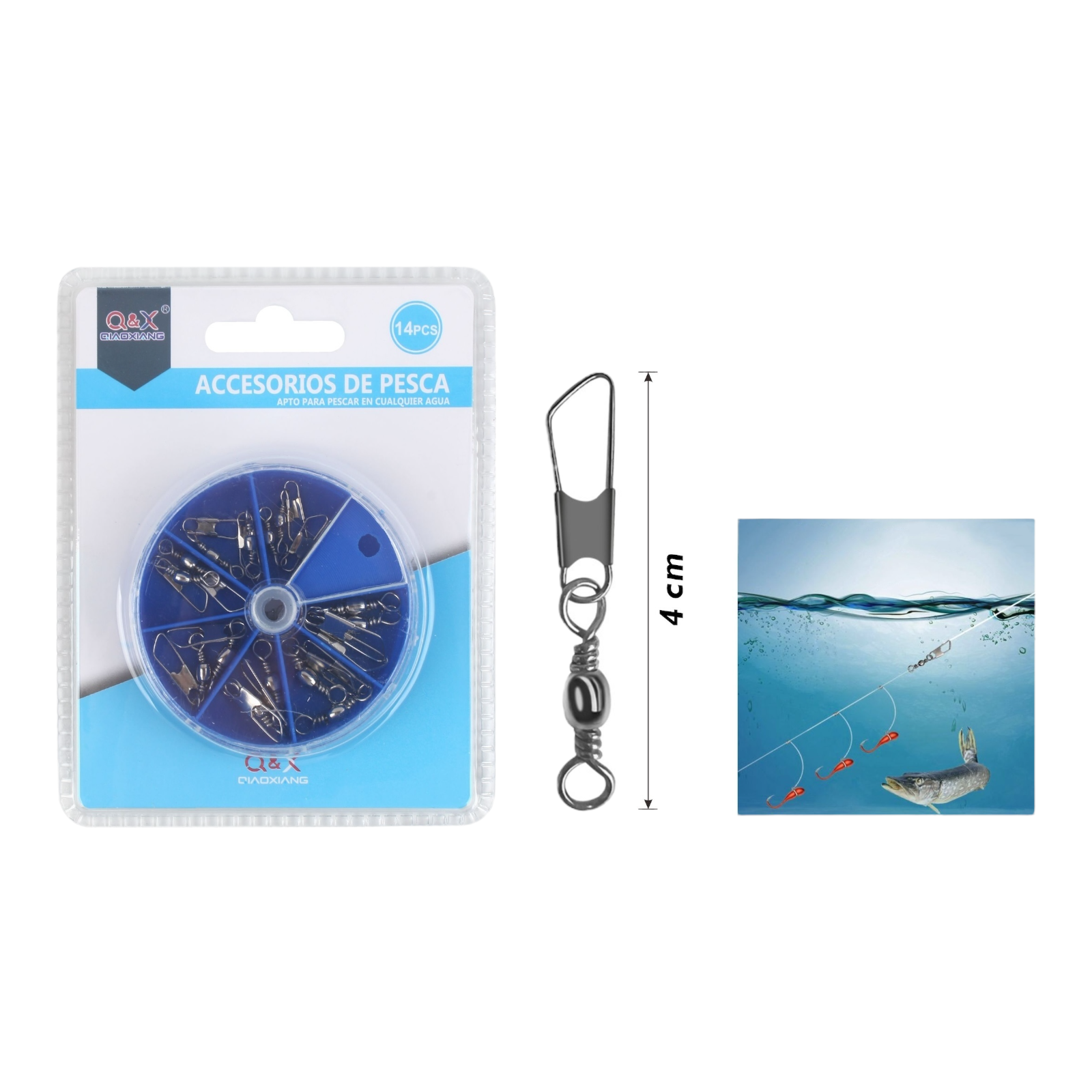 Conjunto de Conectores 14PCS | Kit completo para líneas de pesca.