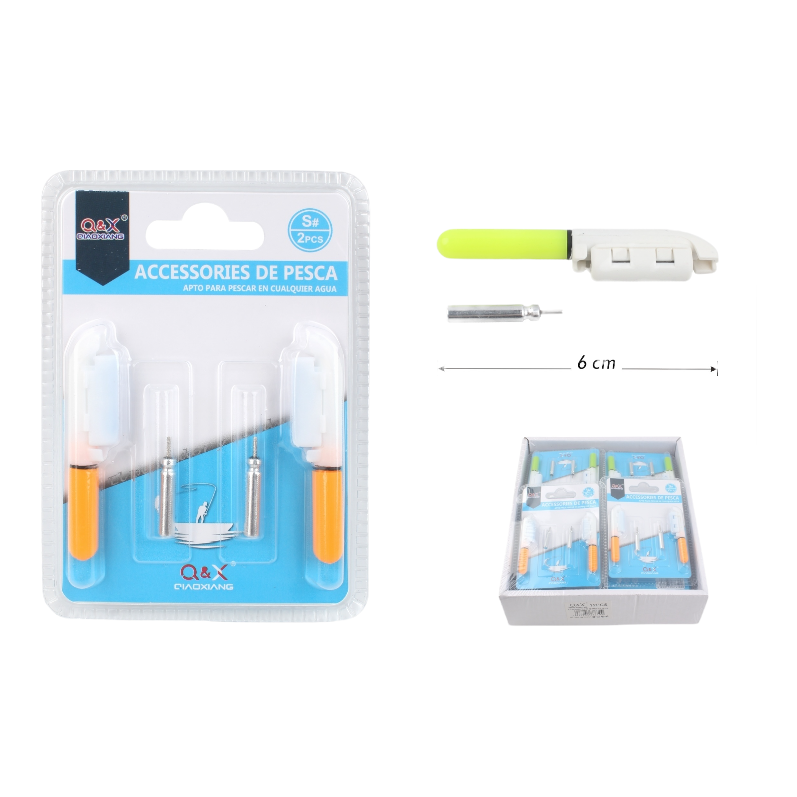 Luz para Punta de Caña Pequeña 2PCS | Aviso luminoso de picada nocturna.