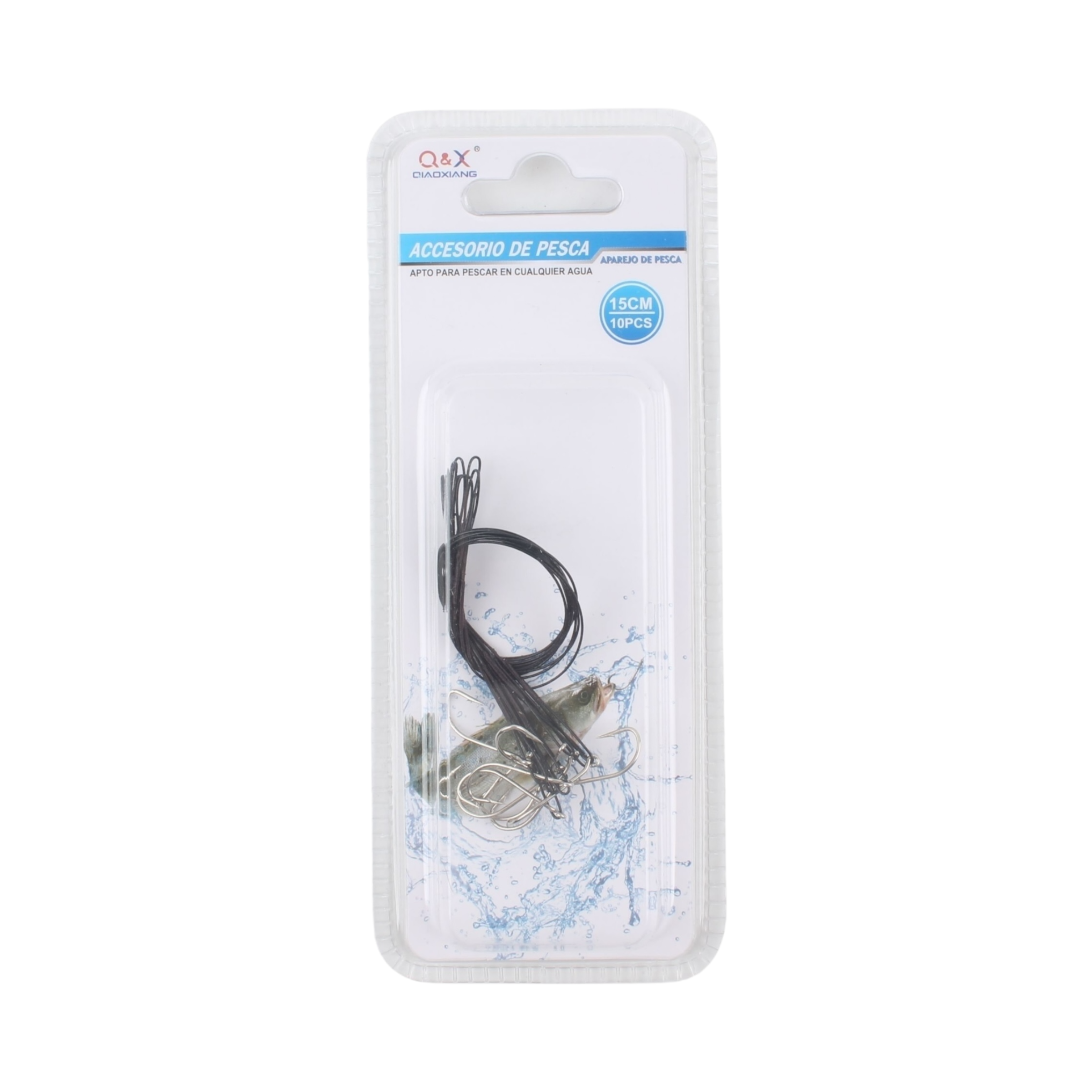 Anzuelo con Cable de Acero Negro 15cm | Qiaoxiang