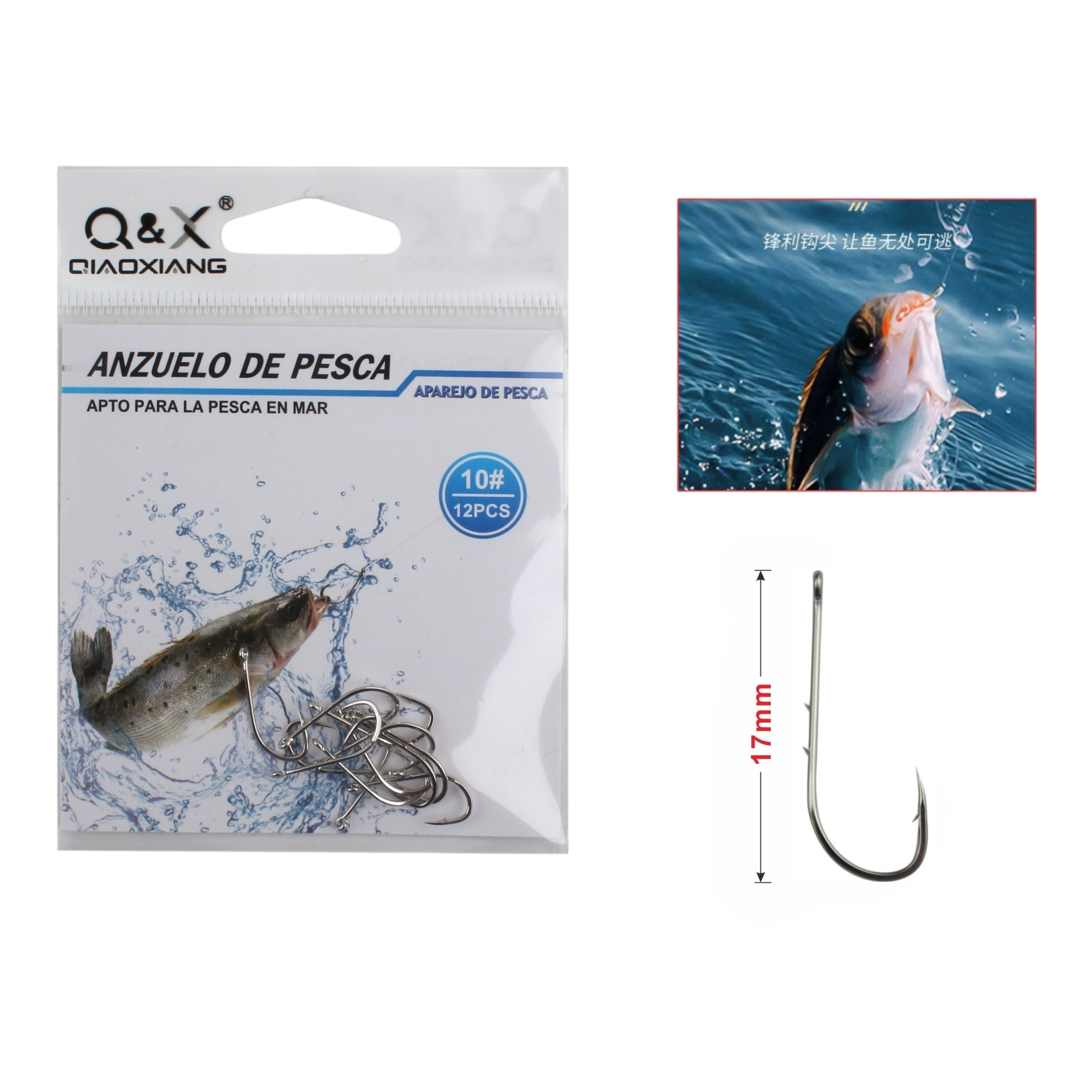 Anzuelo con Púa Blanco 10 | Qiaoxiang