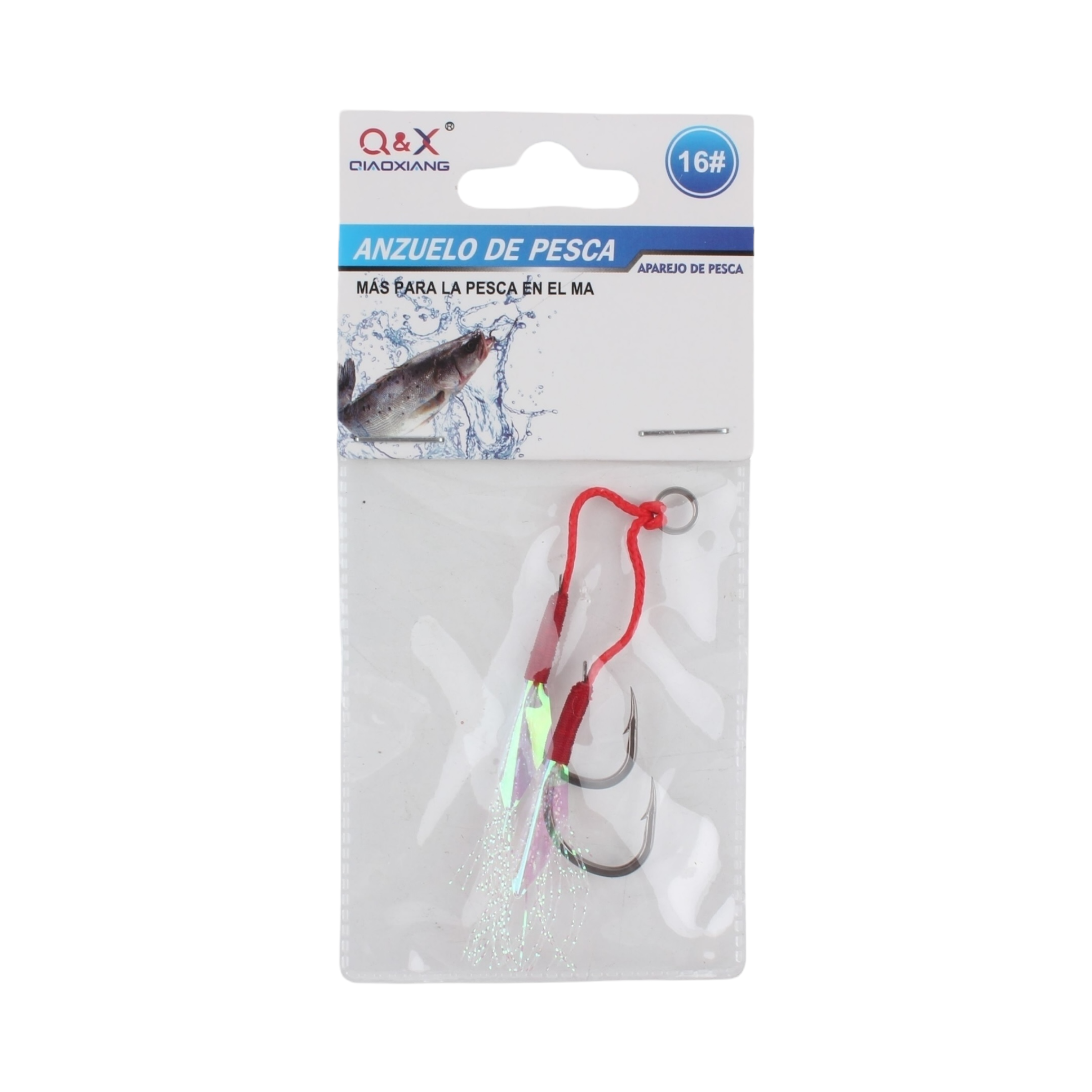 Anzuelo Doble con Plumas 16 | Qiaoxiang