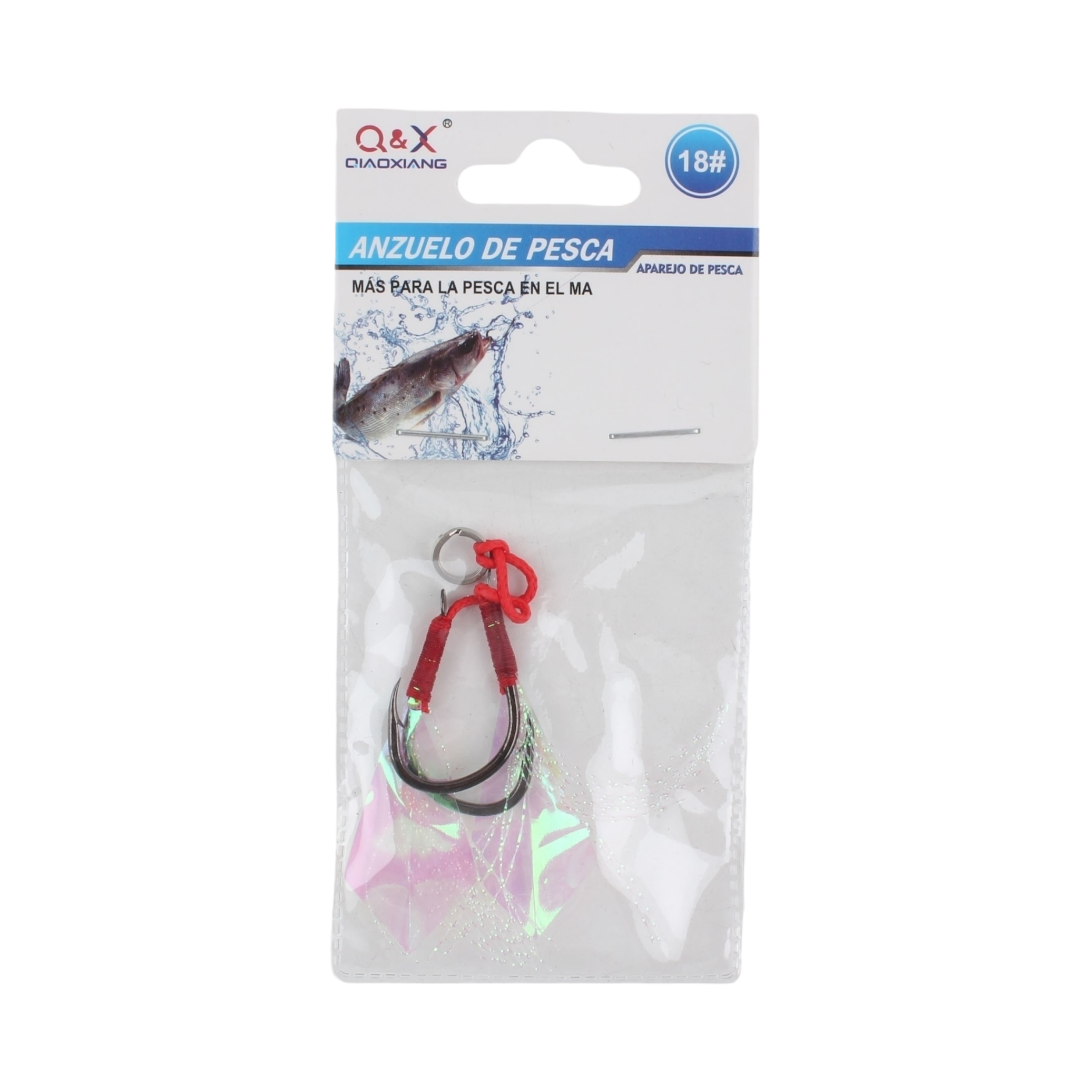 Anzuelo Doble con Plumas 18 | Qiaoxiang