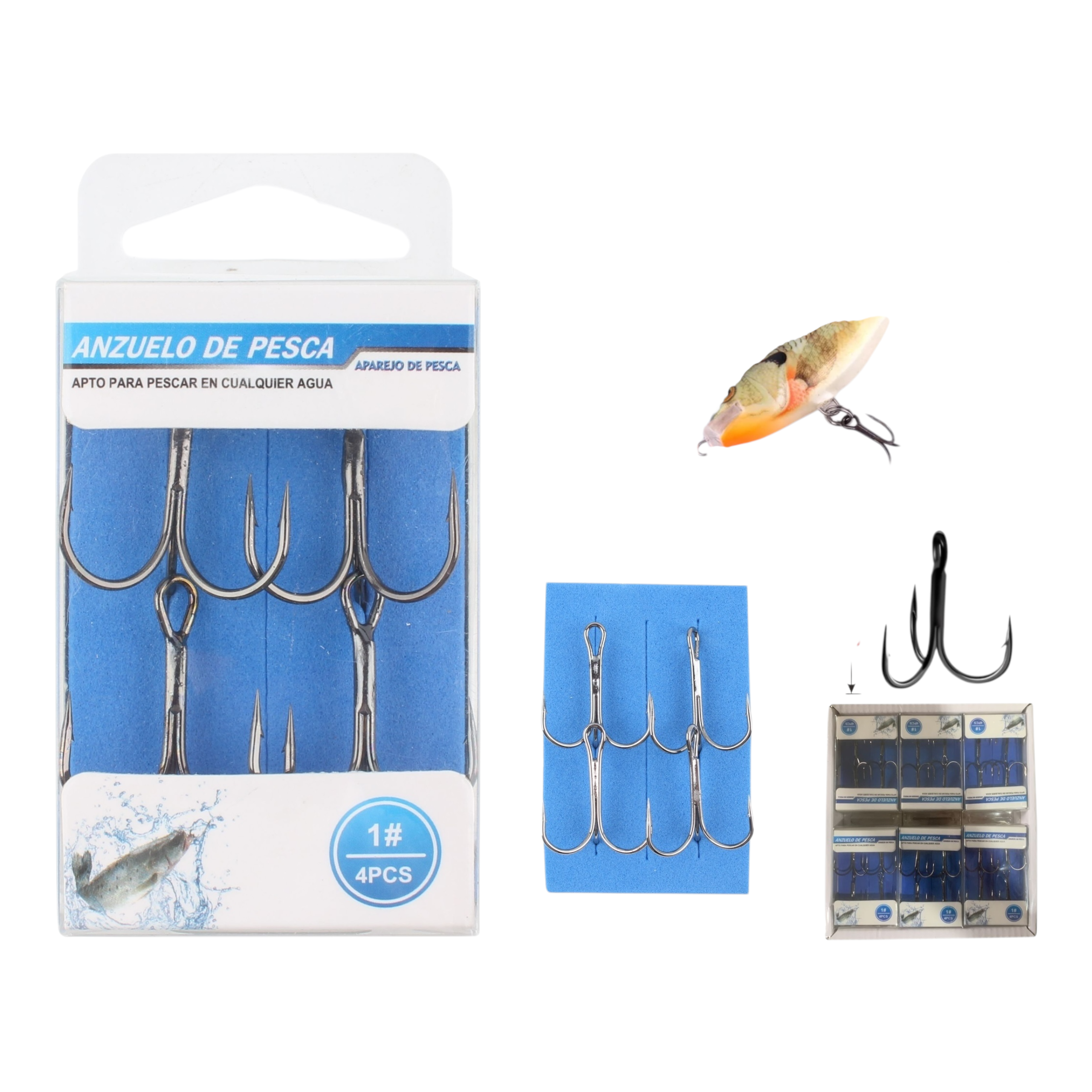 Anzuelo Triple Redondo 1 | Qiaoxiang