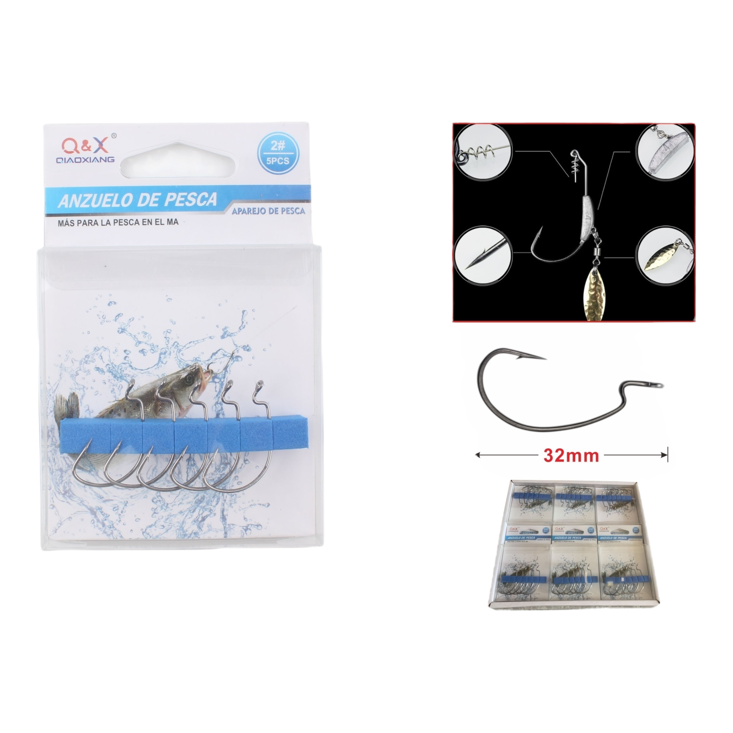 Anzuelo Wide Gap Curvo 2 | Qiaoxiang