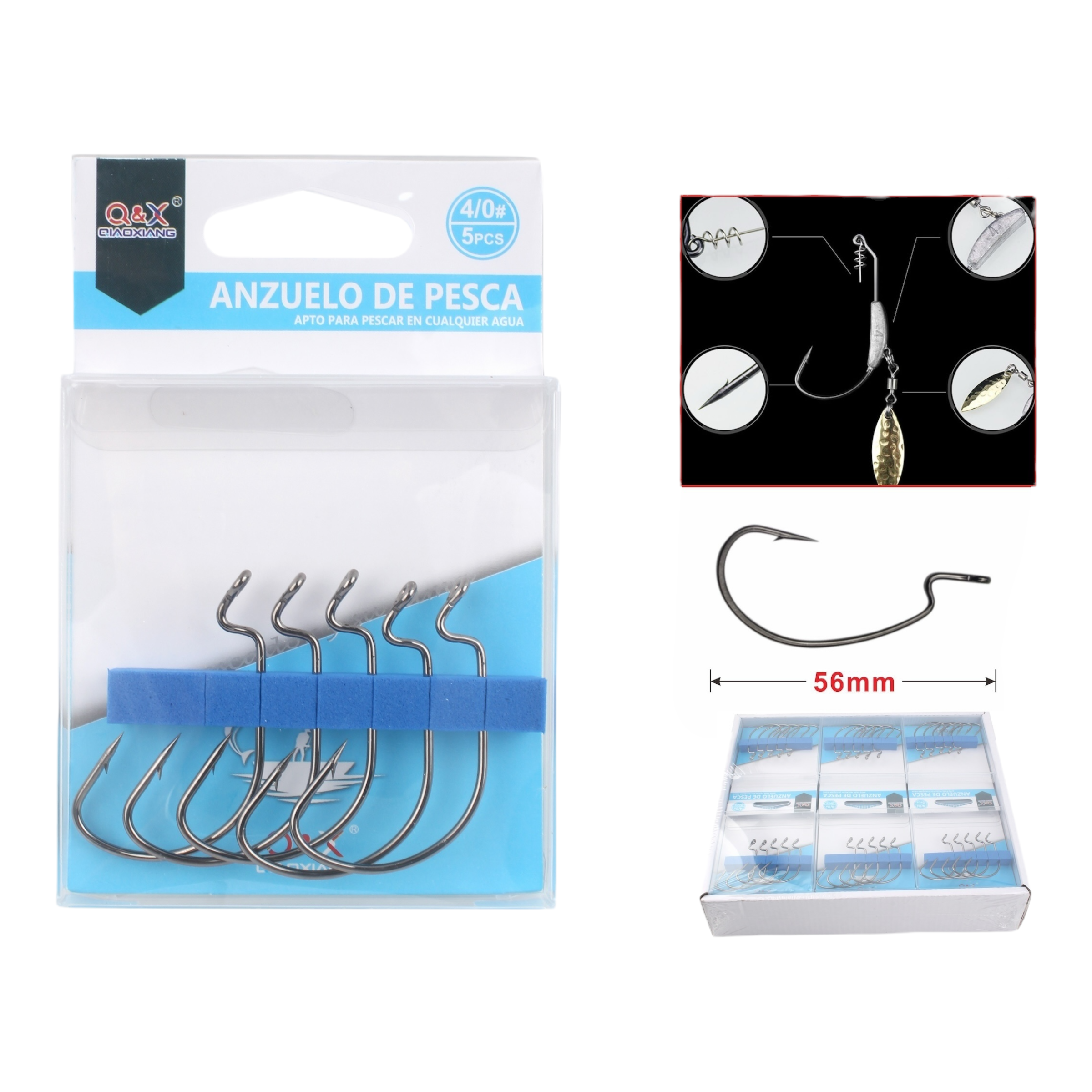 Anzuelo Wide Gap Curvo 4/0 | Qiaoxiang