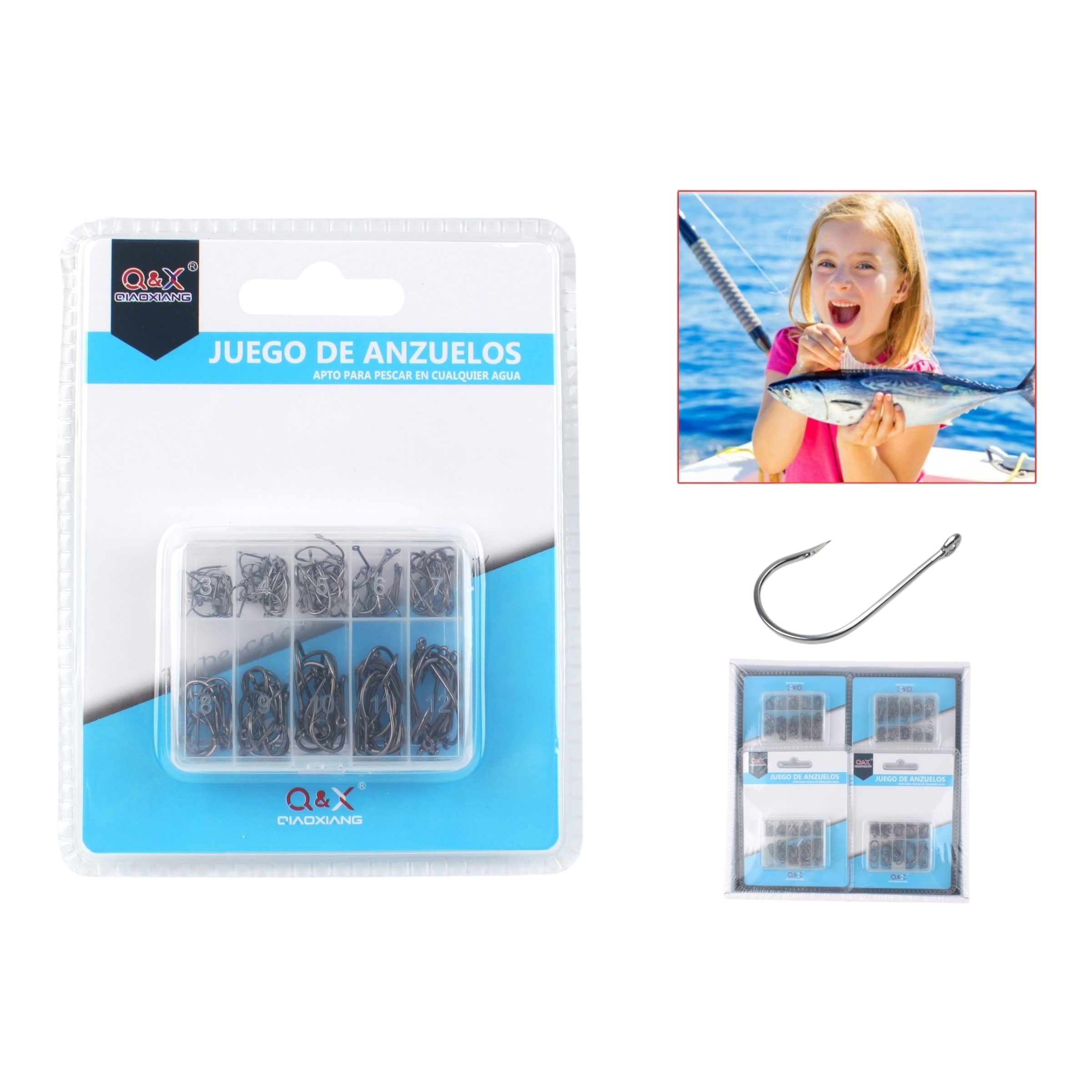 Caja para Anzuelos 10 Compartimientos | Qiaoxiang