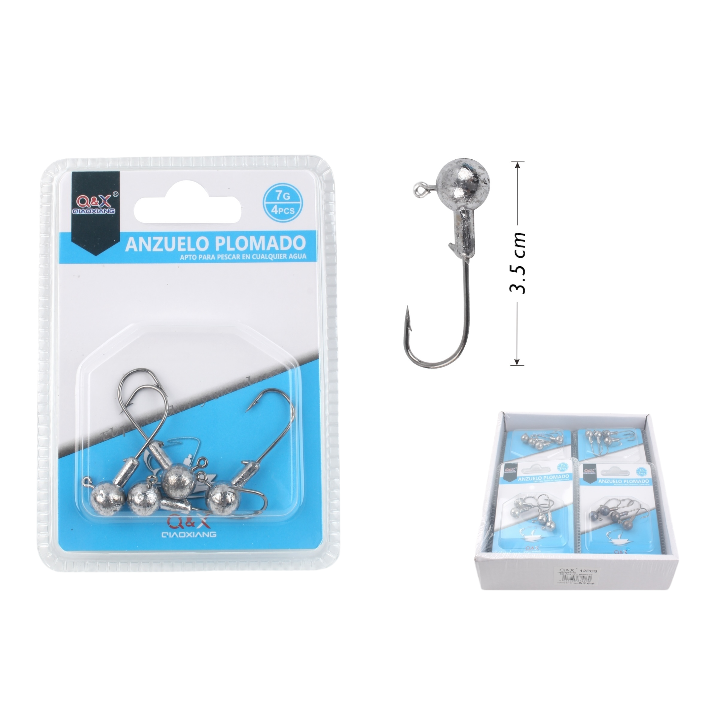 Anzuelo Plomado Redondo 7g | Qiaoxiang