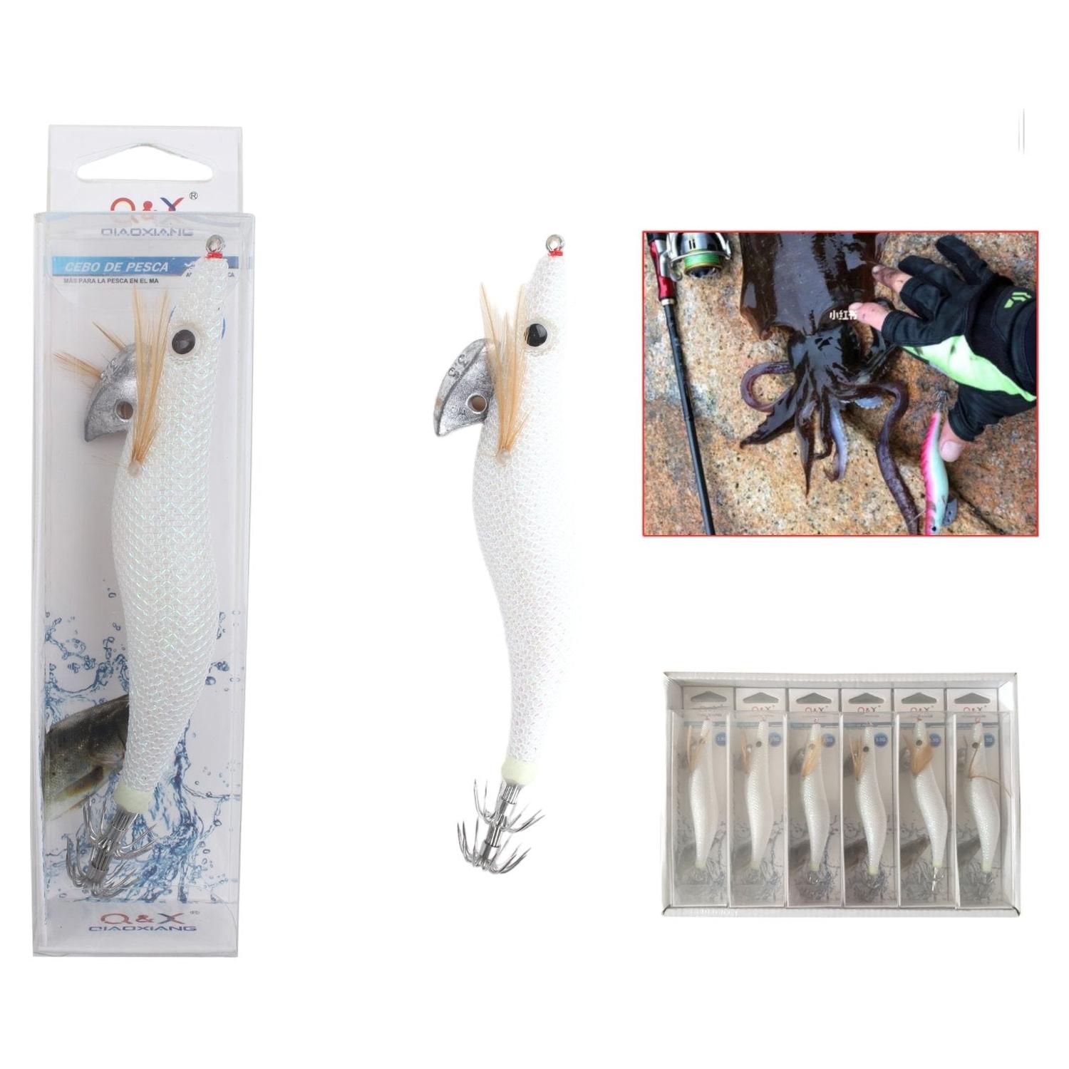 Señuelo Artificial de Camarón – Blanco Nacarado 3.5G