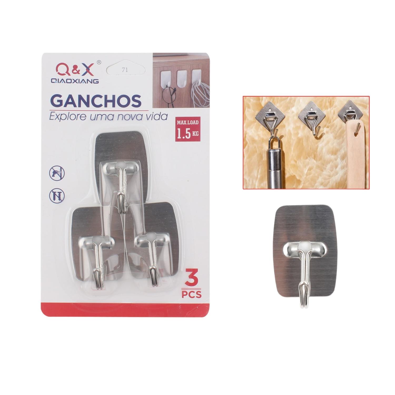 Xy-00848-N Cuadrado De Acero Inoxidable Paquete De 3