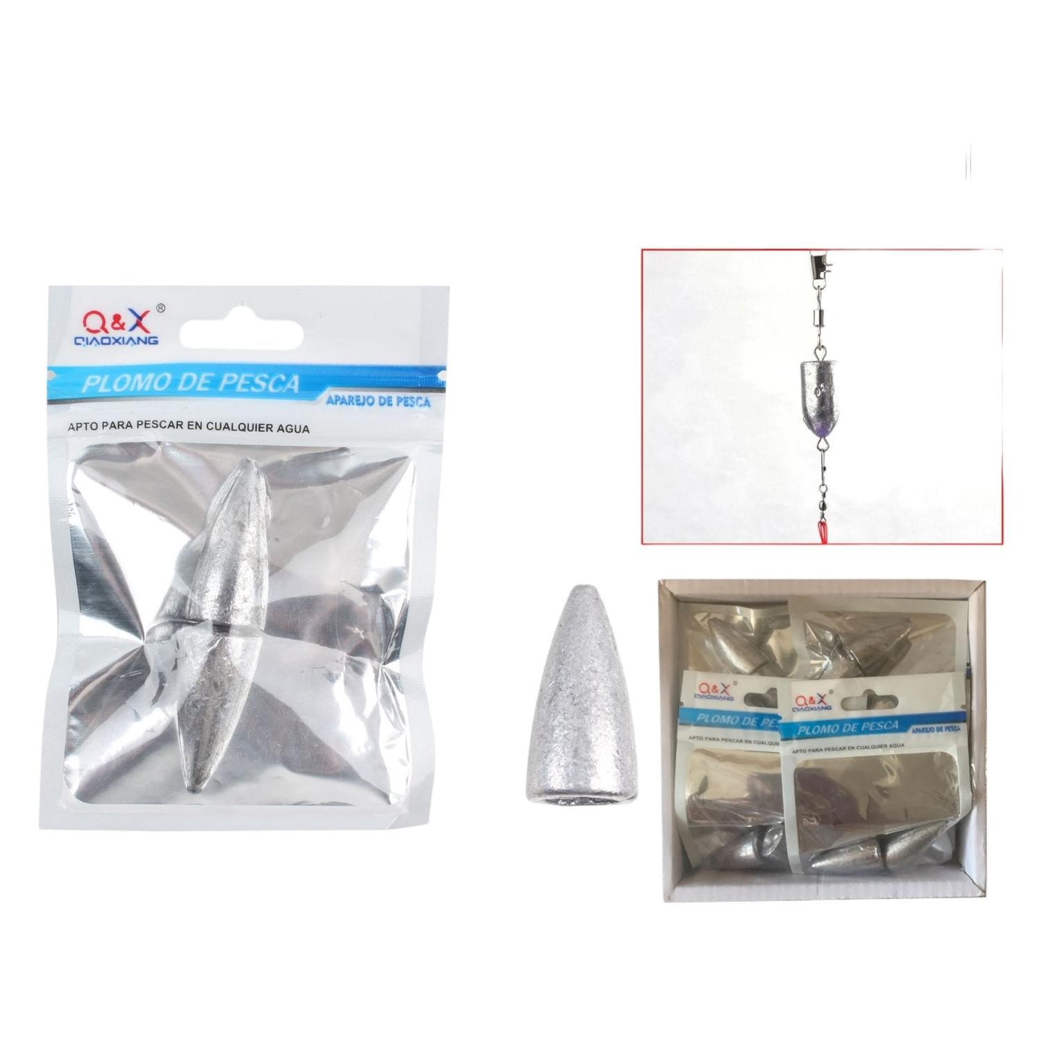 Colgante De Plomo De Bala 40G 2Pcs (Color Plomo)