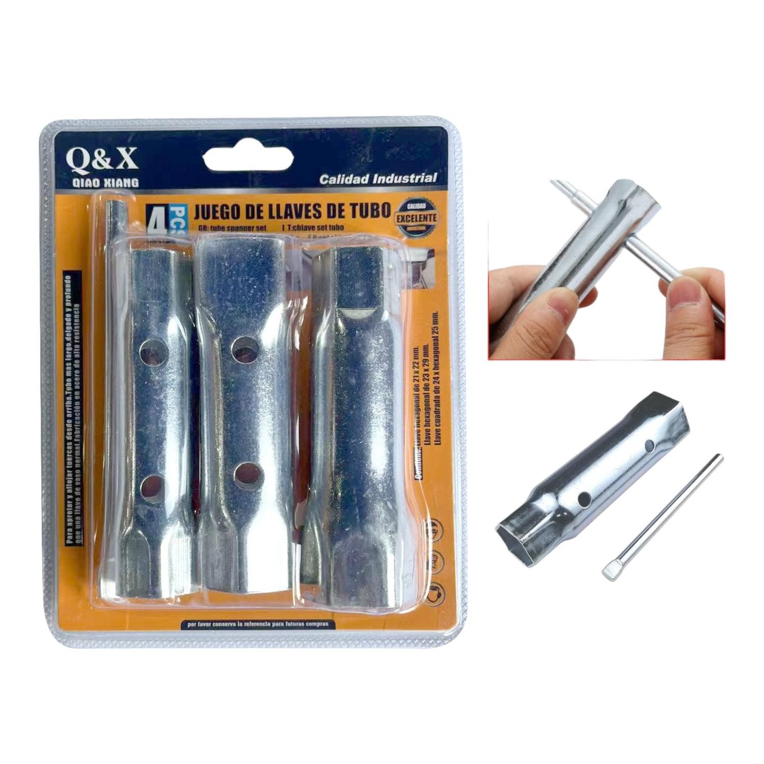 Juego de Llaves de Tubo Q&X 4 Piezas