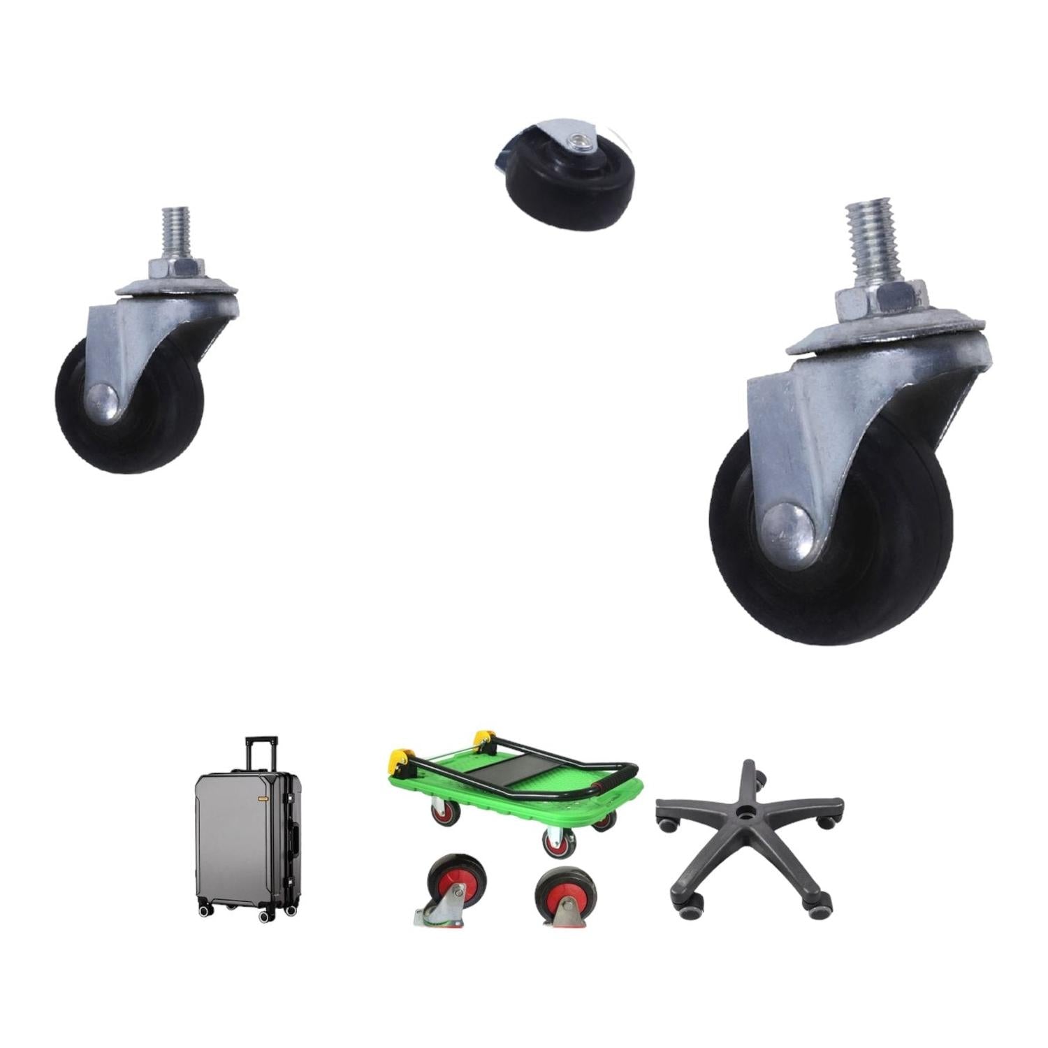 Hierro Movible M10*15 De La Correa De La Rueda De Goma Industrial De 2 Pulgadas