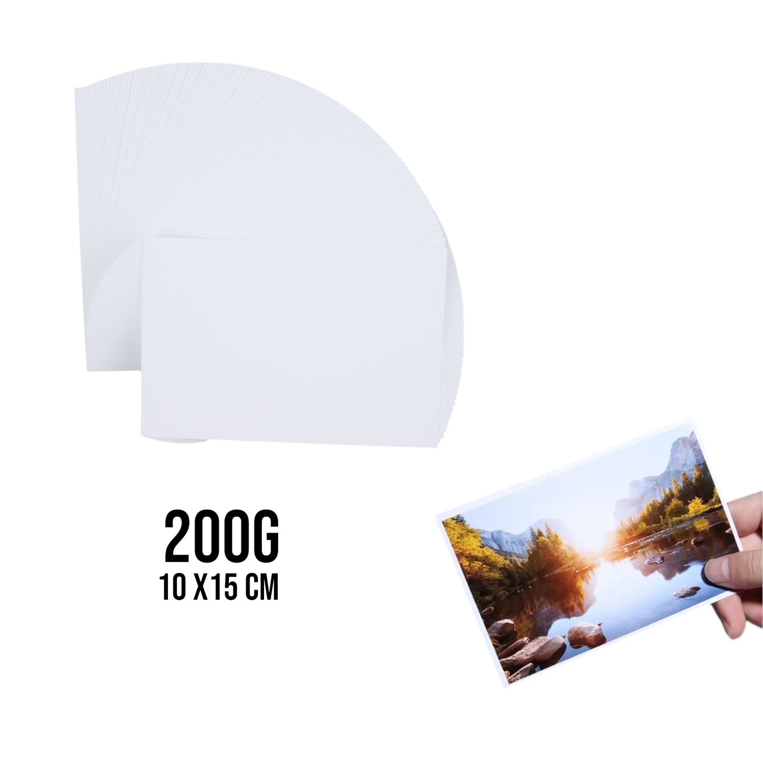 Papel Fotográfico De Alto Brillo De Una Cara De 200G 100 Hojas Caja De Color Jojo 4R/10*15Cm