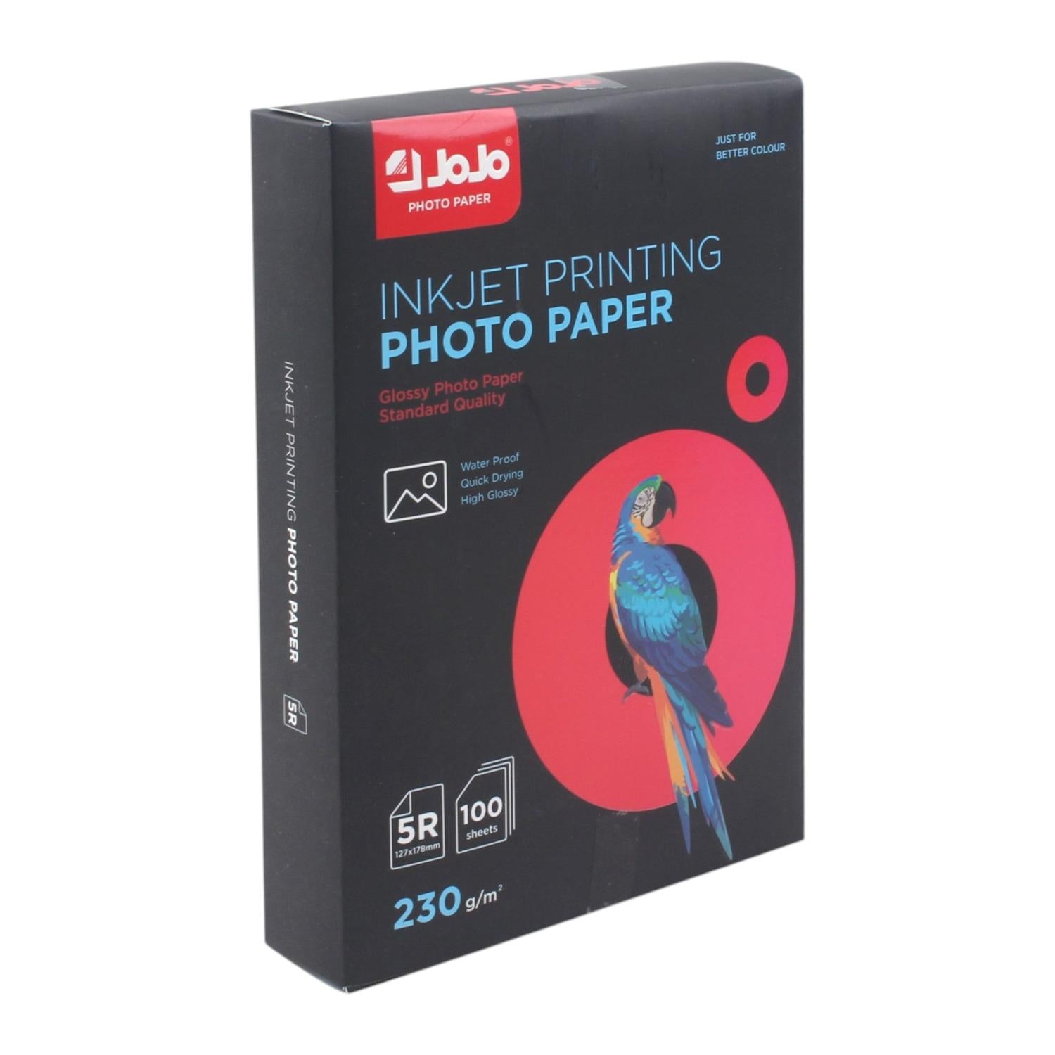 Papel Fotográfico De Alto Brillo A Una Cara 230G Caja Color 5R Jojo 100 Hojas