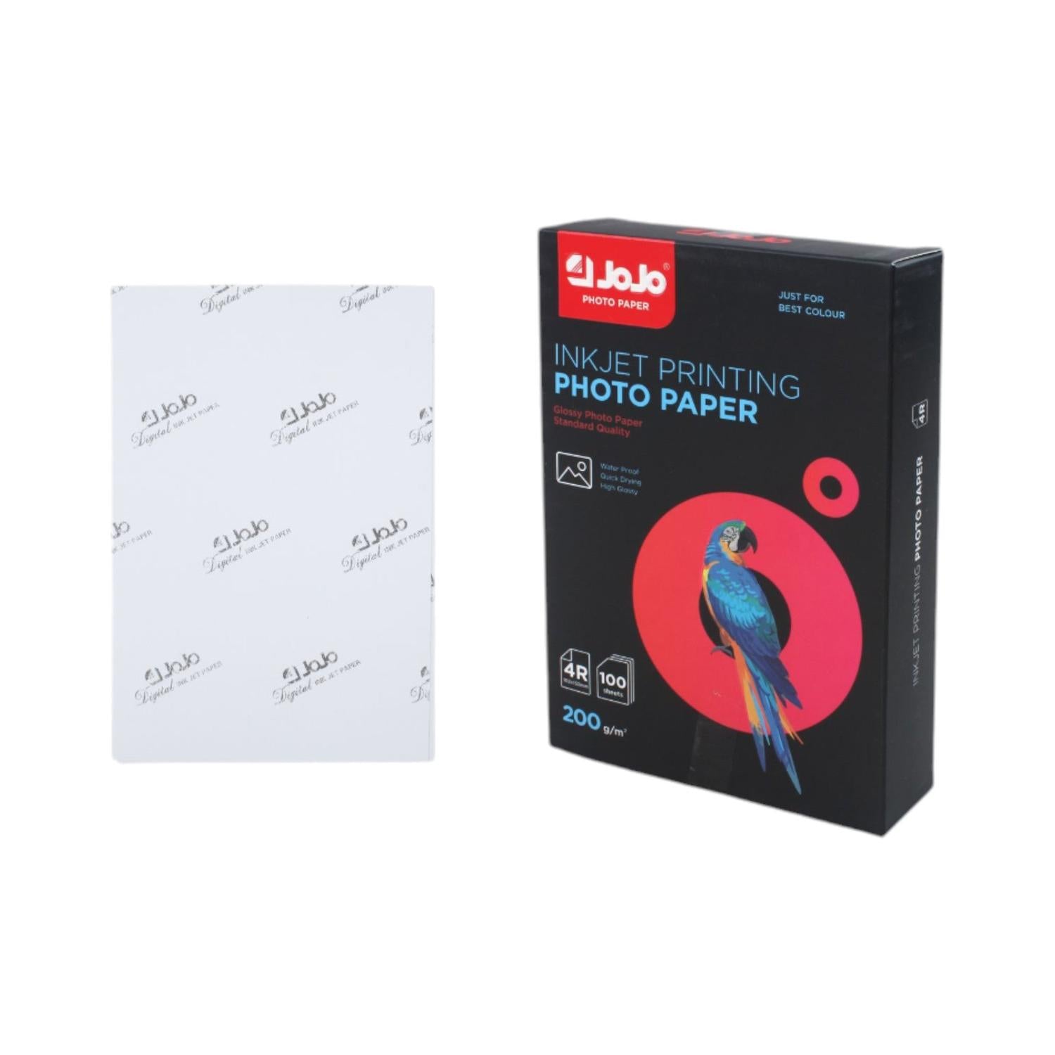 Papel Fotográfico De Alto Brillo De Una Cara De 200G 100 Hojas Caja De Color Jojo 4R/10*15Cm