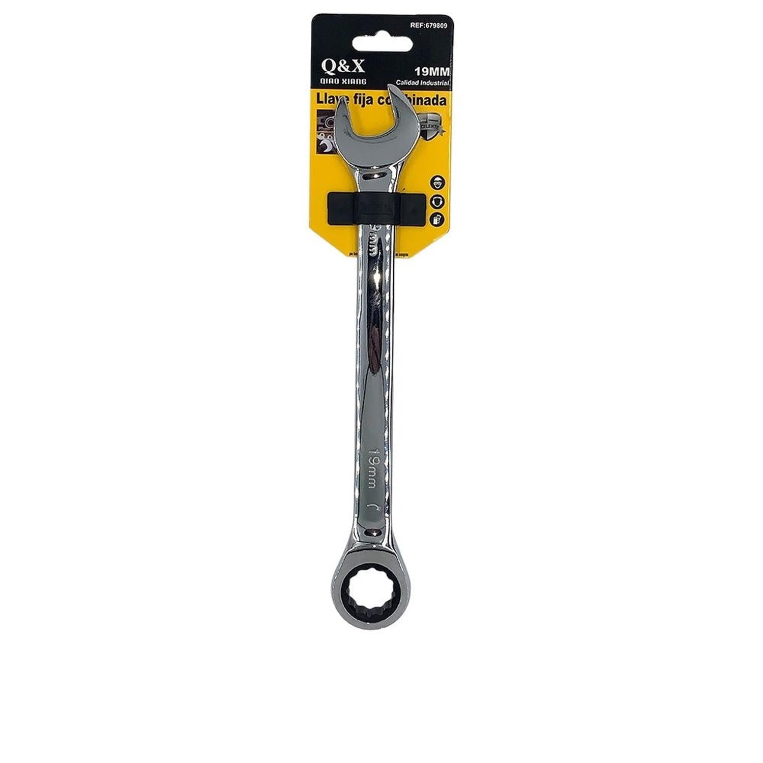 Llave Combinada Con Carraca 19Mm Pulido Espejo