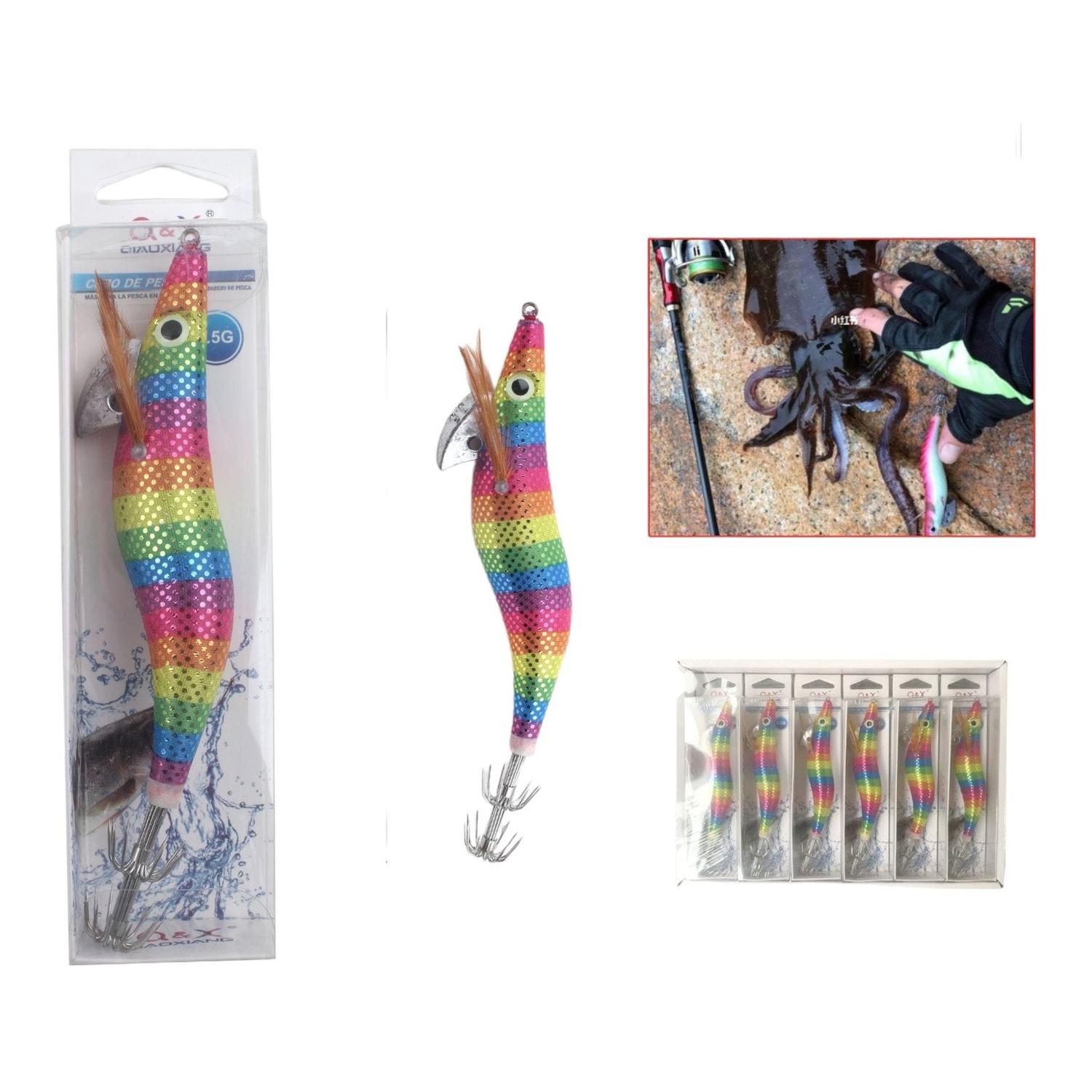 Señuelo de Pesca Camarón Color Arcoíris 3.5G