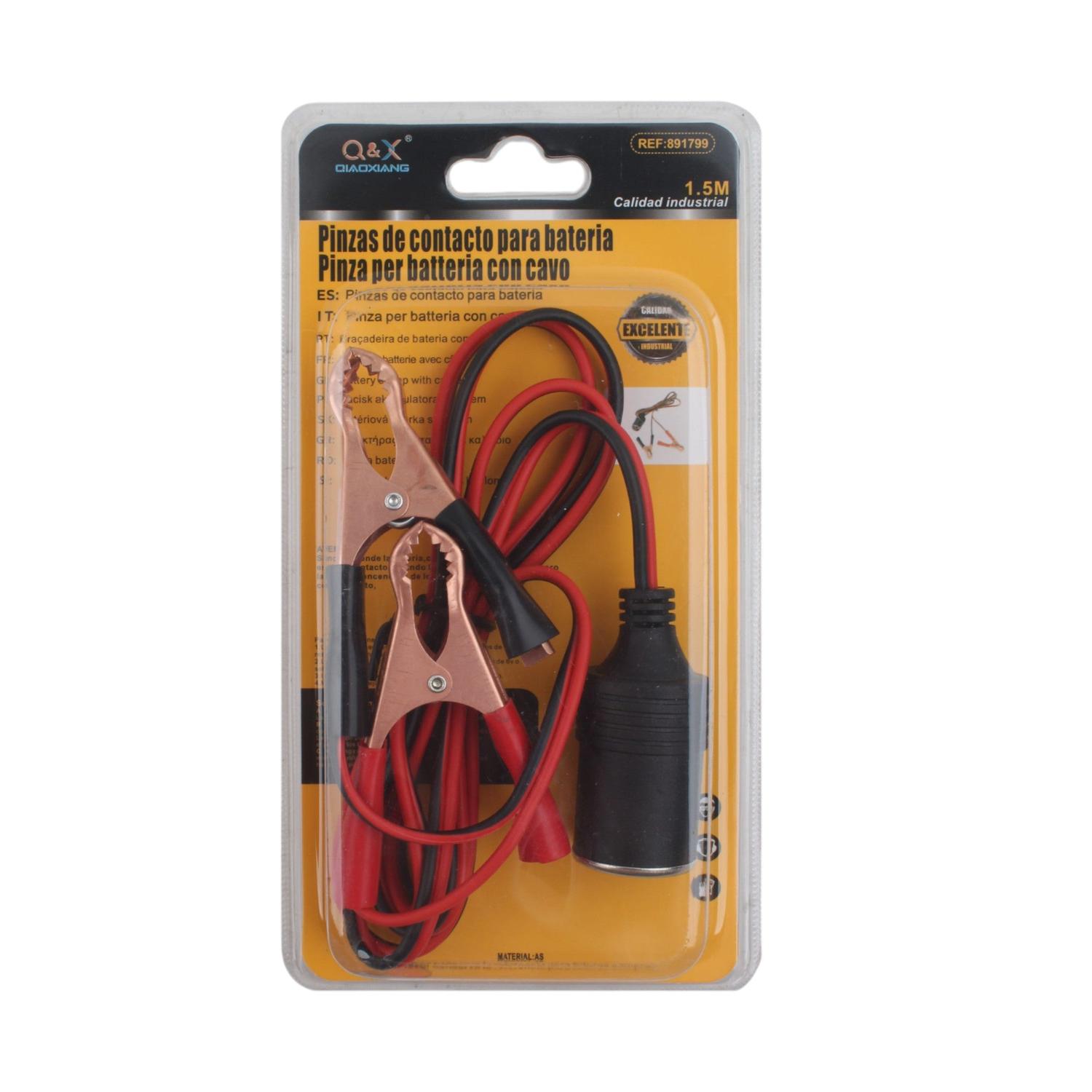 Pinzas De Batería Con Cable 1.5 M