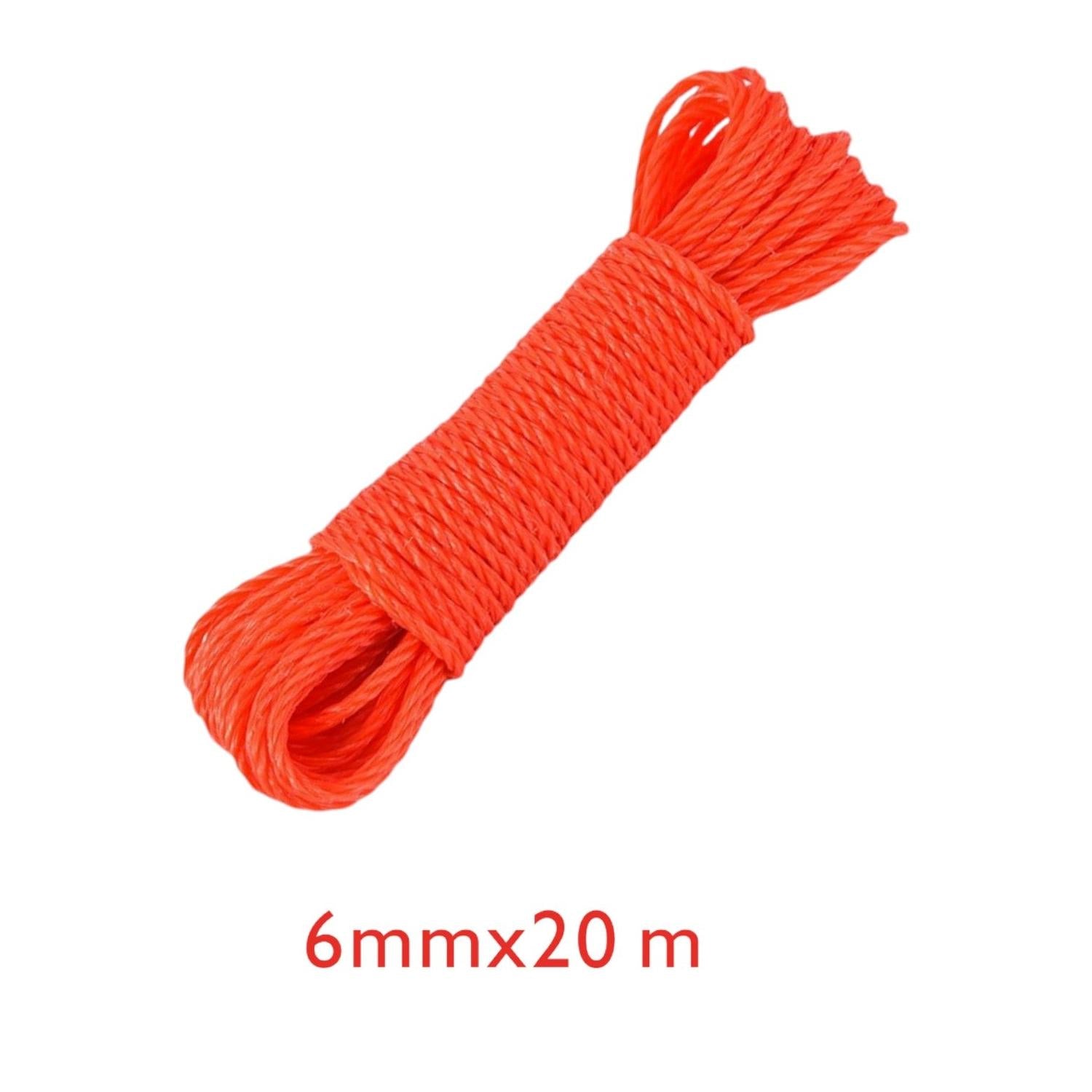 Cuerda de colgar ropa PE 6MM*20M con gancho azul modelo 65140