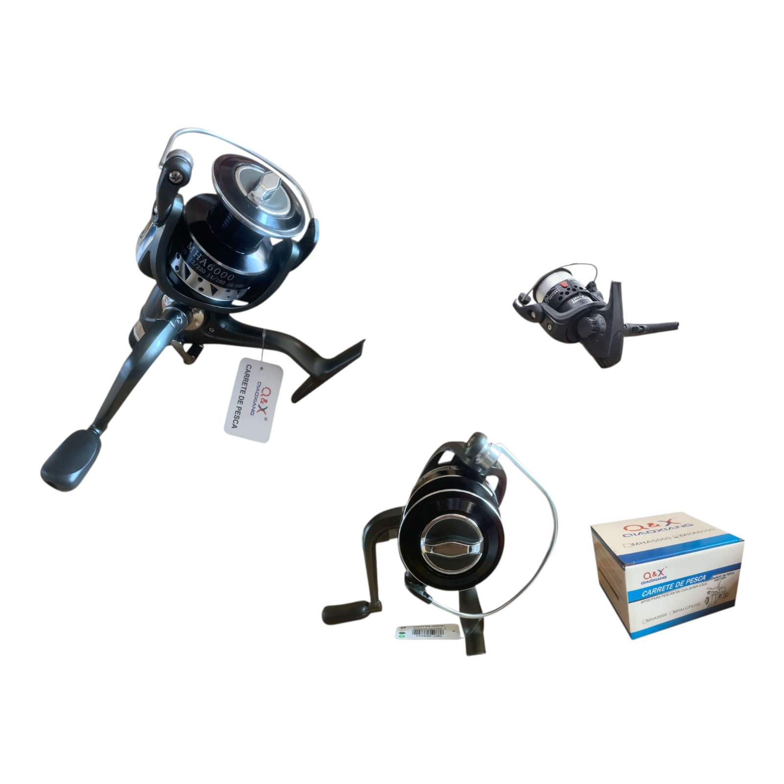 Carrete de Pesca Metálico MHA4000 con Freno Trasero | Qiaoxiang