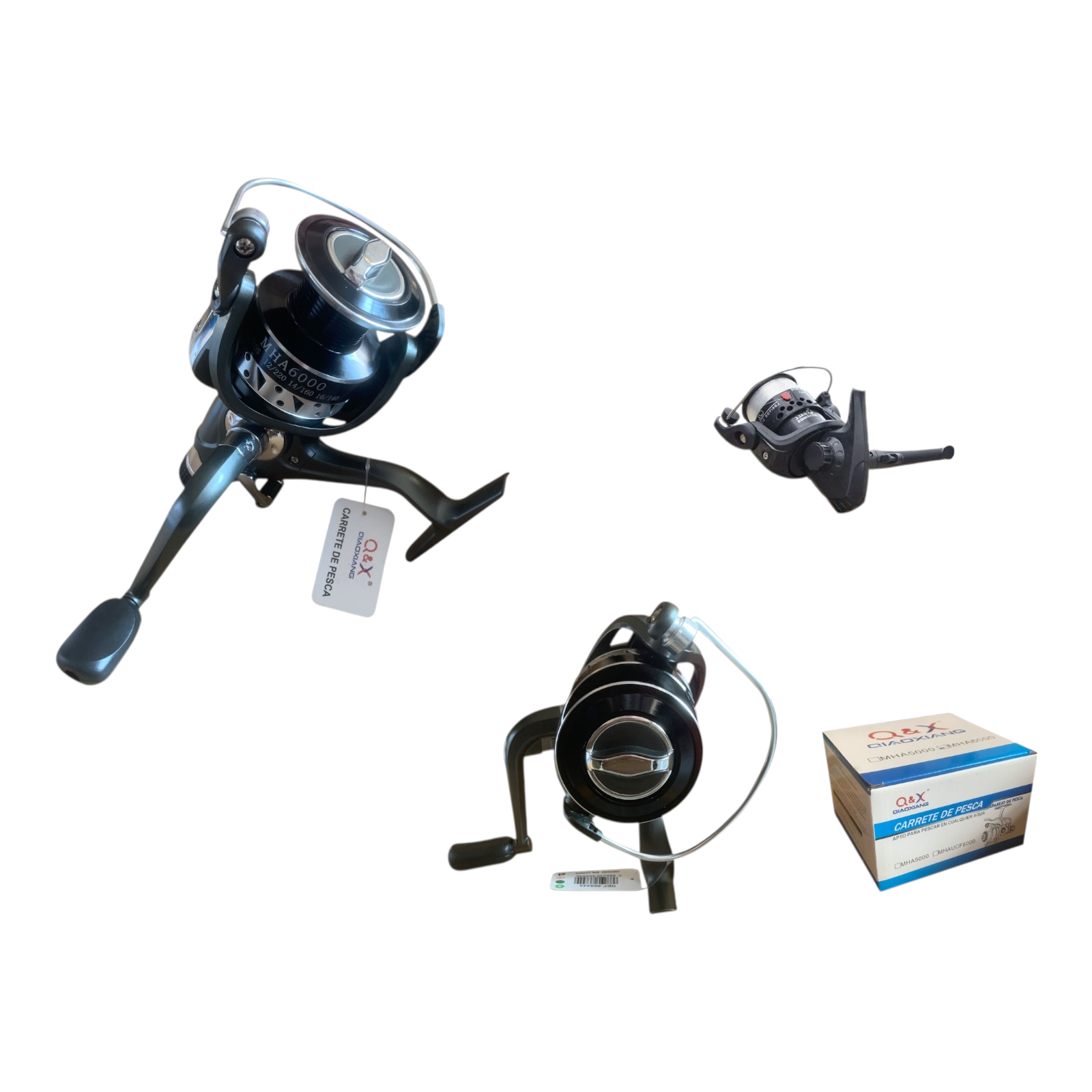 Carrete de Pesca Metálico MHA6000 con Freno Trasero | Qiaoxiang