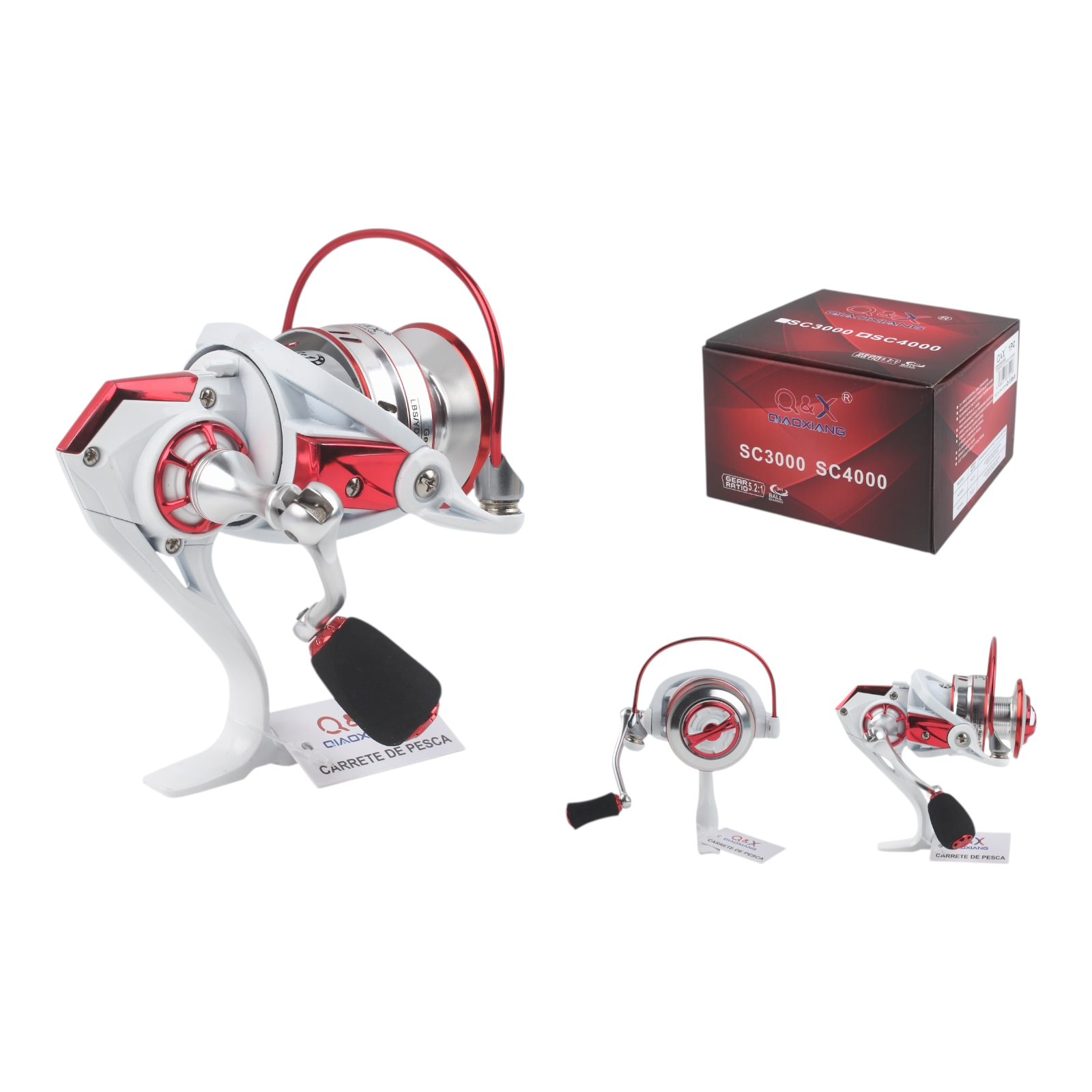 Carrete de Pesca Metálico SC2000 sin Holgura (3+1 Rodamientos) | Qiaoxiang
