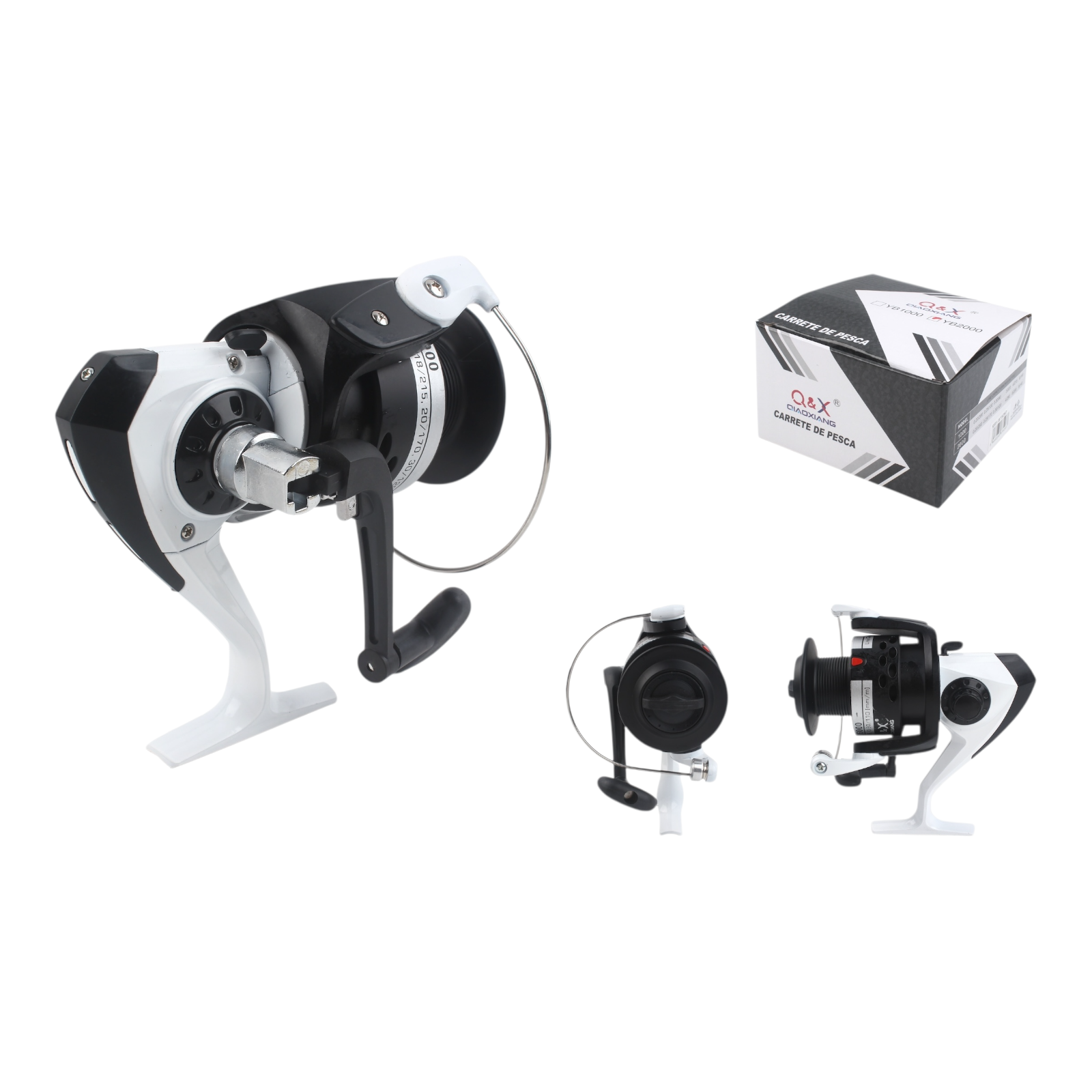 Carrete de Pesca Plástico Cromado YB1000 | Qiaoxiang