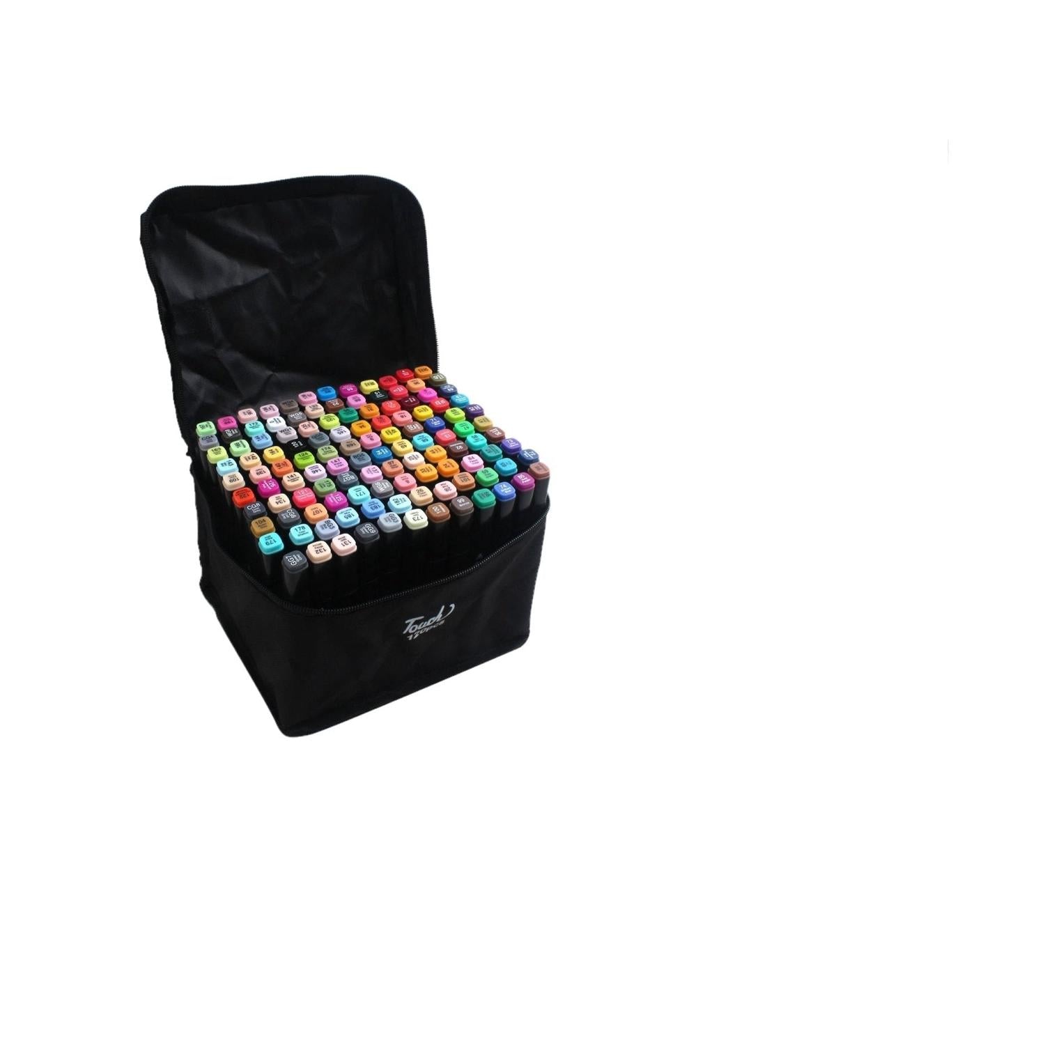 Set de Marcadores Doble Punta – 168 Colores con Estuche