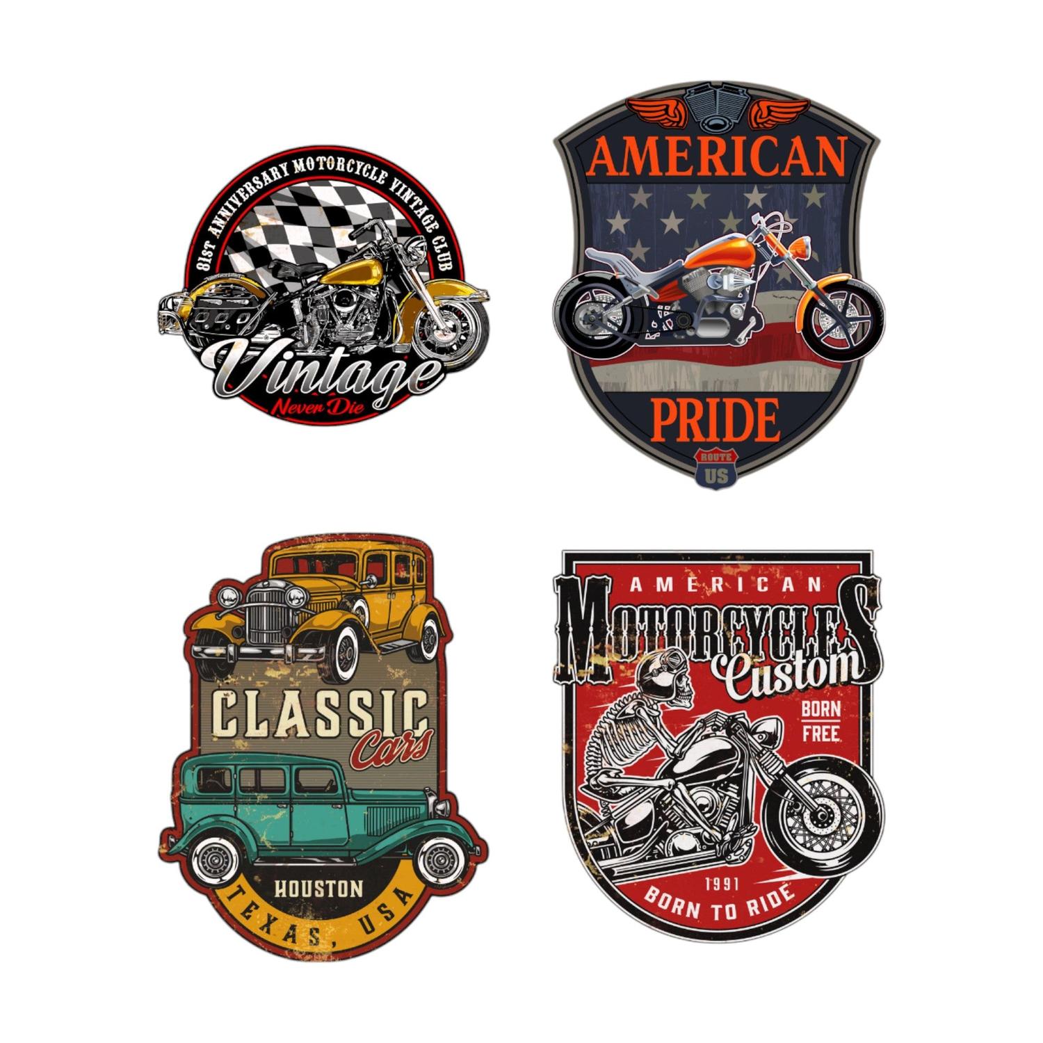 Cuadro de hojalata decorativo con diseño ondulado (modelos 327, 330, 332, 335)