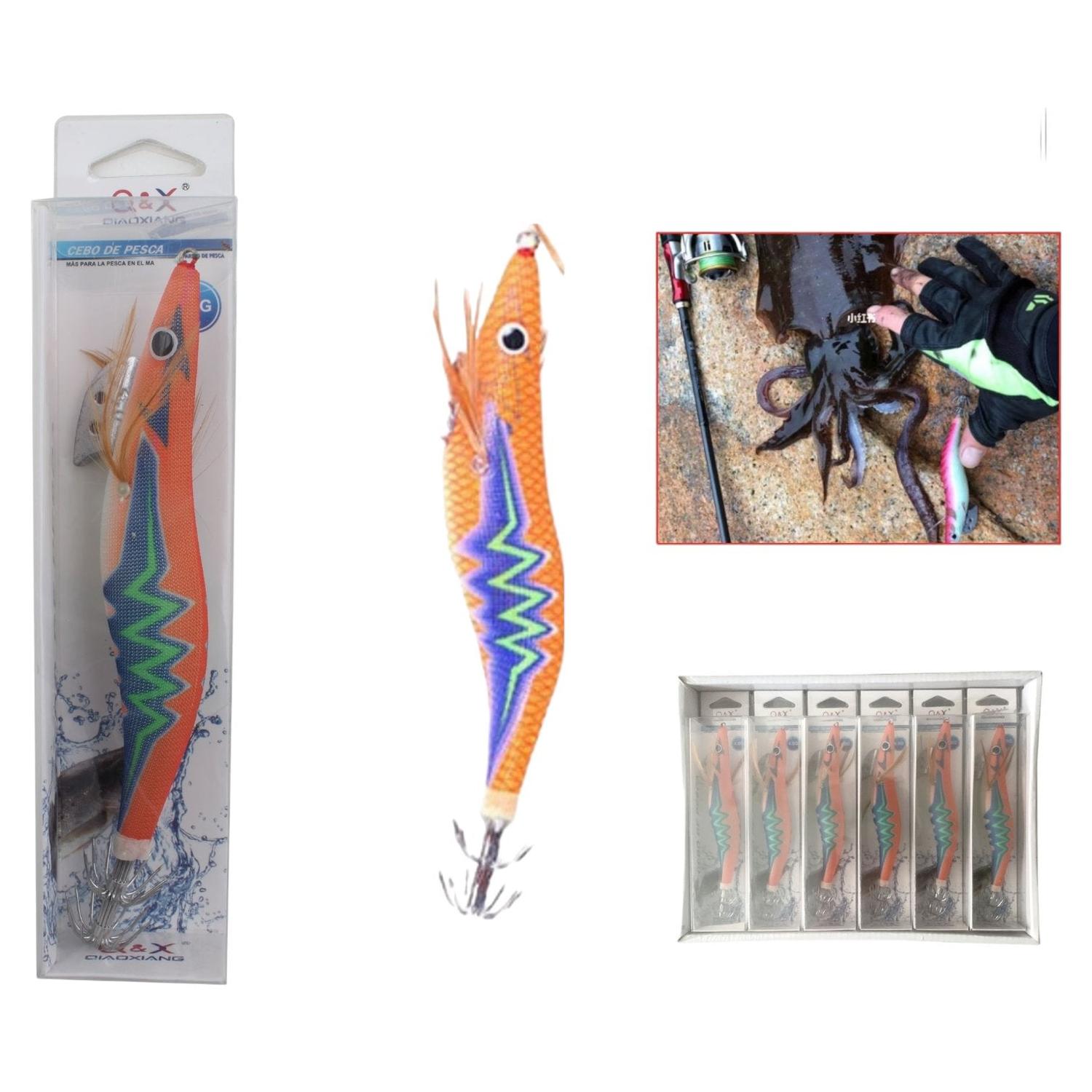 Cebo Artificial para Pulpo – Color Naranja Eléctrico 4g