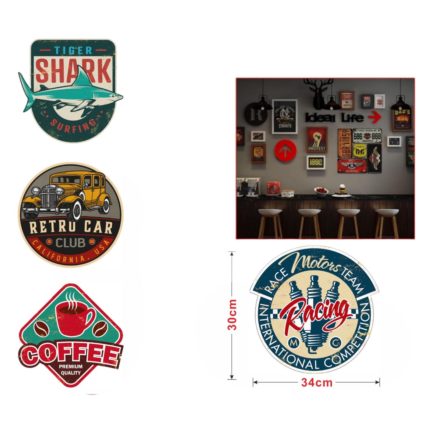 Cuadro tridimensional de hojalata con diseño único (mezcla de modelos 408, 409, 410)