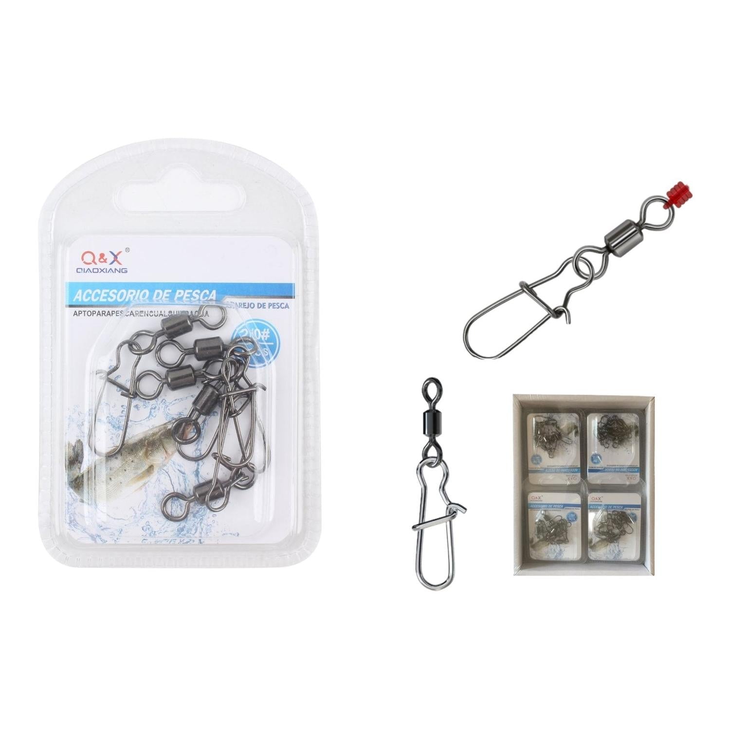 (Accesorios Para Artes De Pesca) American + Pin Mejorado 1/0 6Pcs