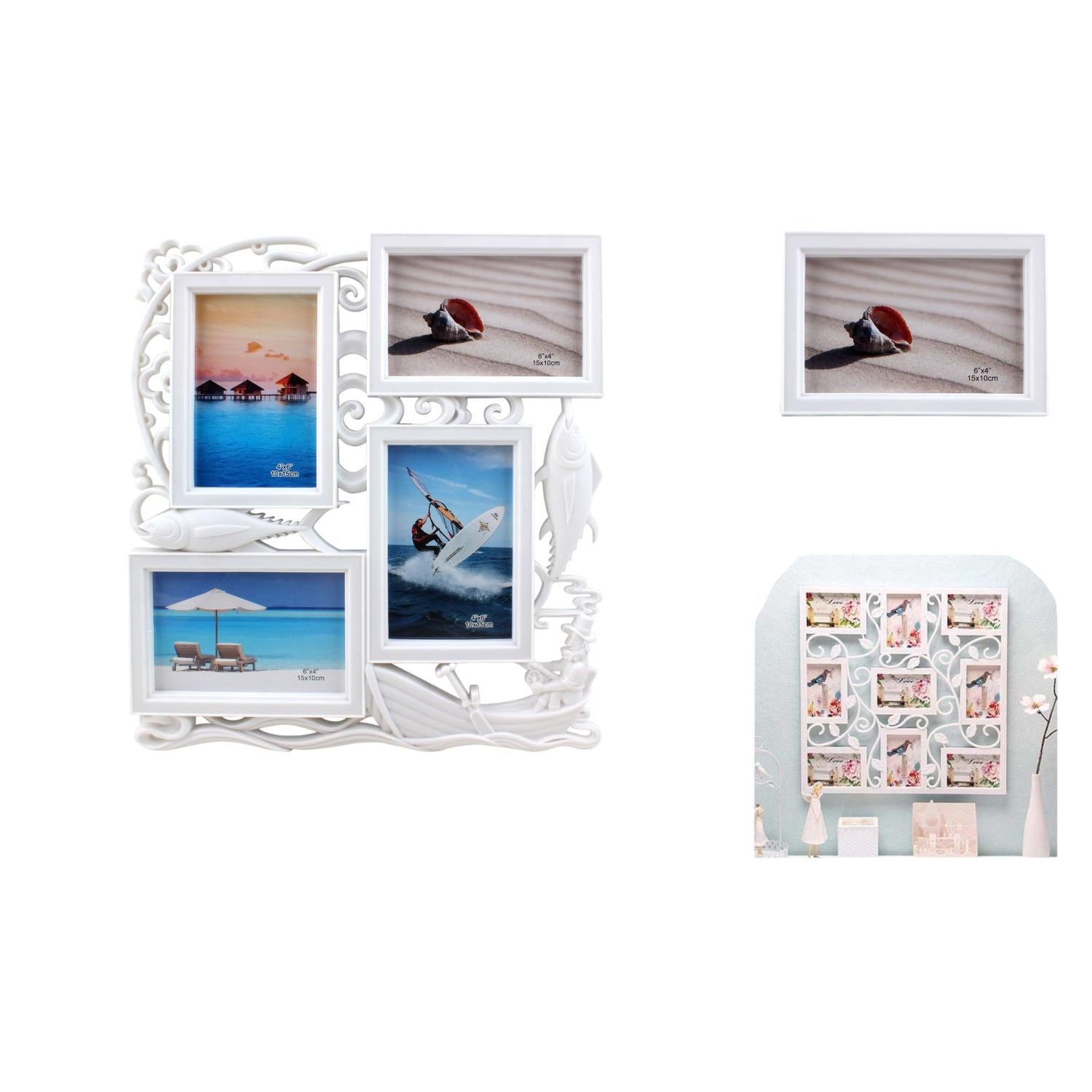 Marco De Foto Modelo Hs201 con 4 Fotos 34x37cm