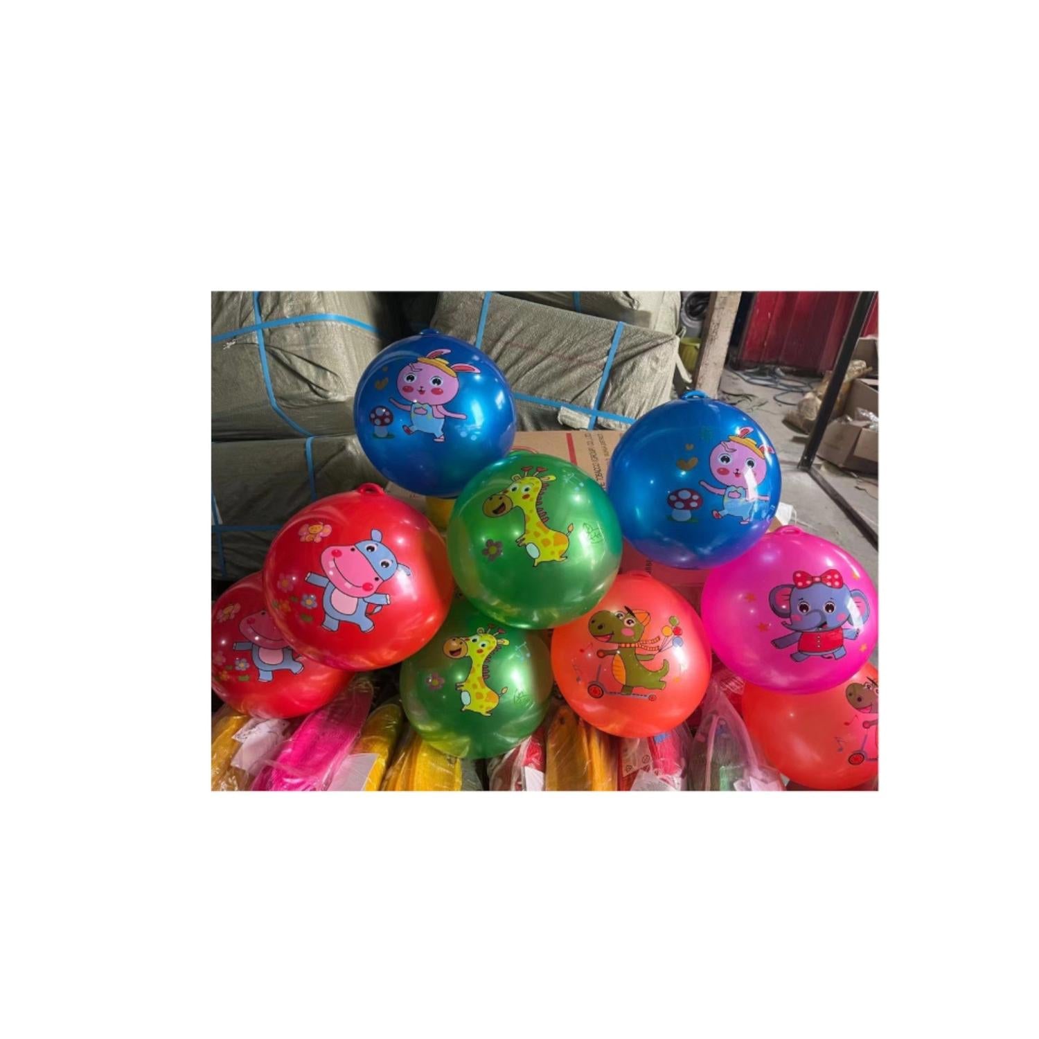 Pelotas Inflables Infantiles con Dibujos (Pack x12) – 22 cm
