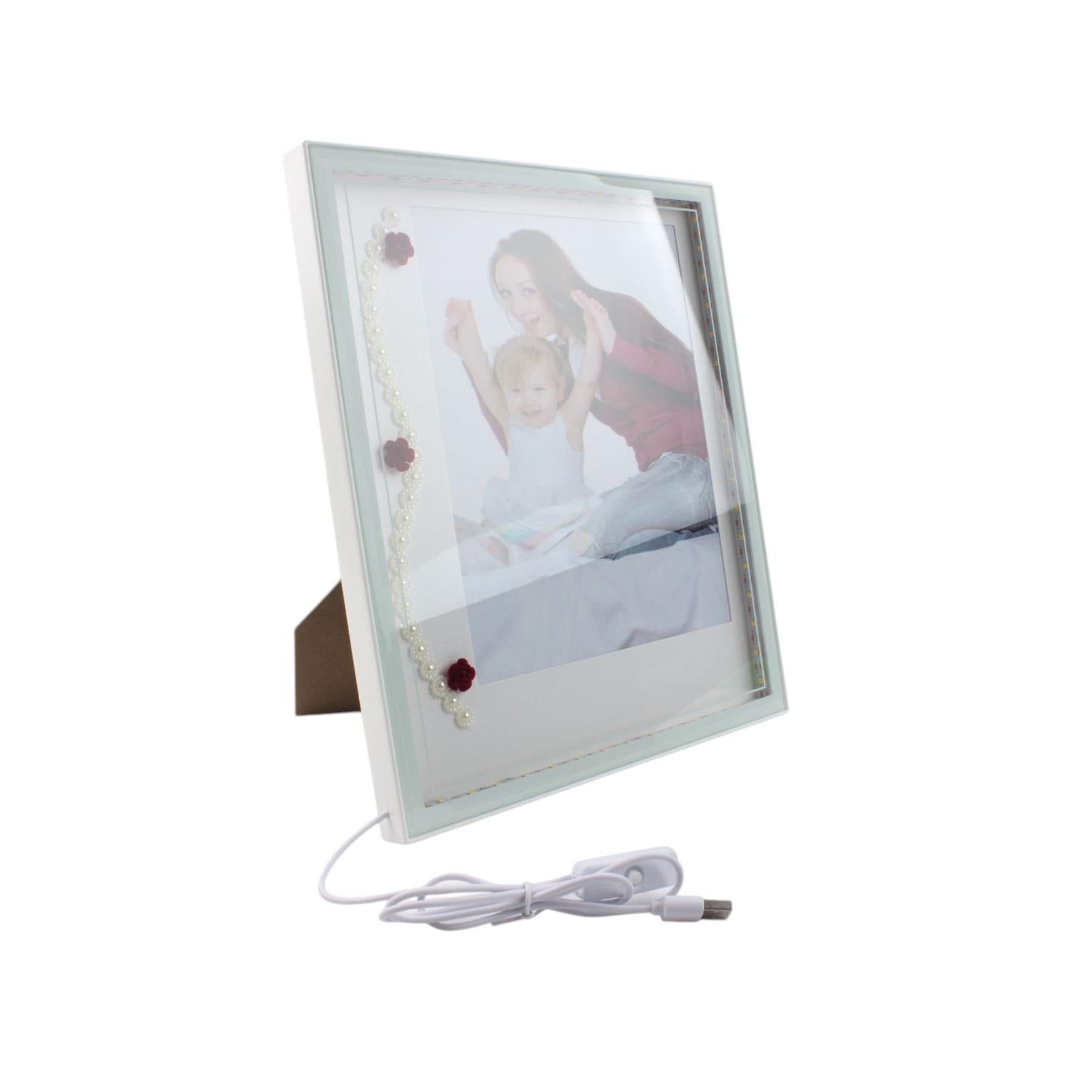Marco de fotos vertical 26*31CM (luz monocromática con conector USB)