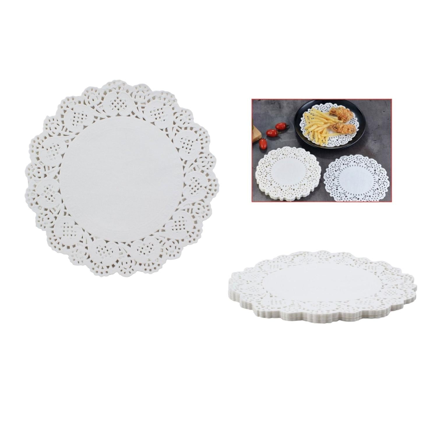 Papel Pastel Blanco Base Flor Redonda 10.5Pulgada 20Pcs