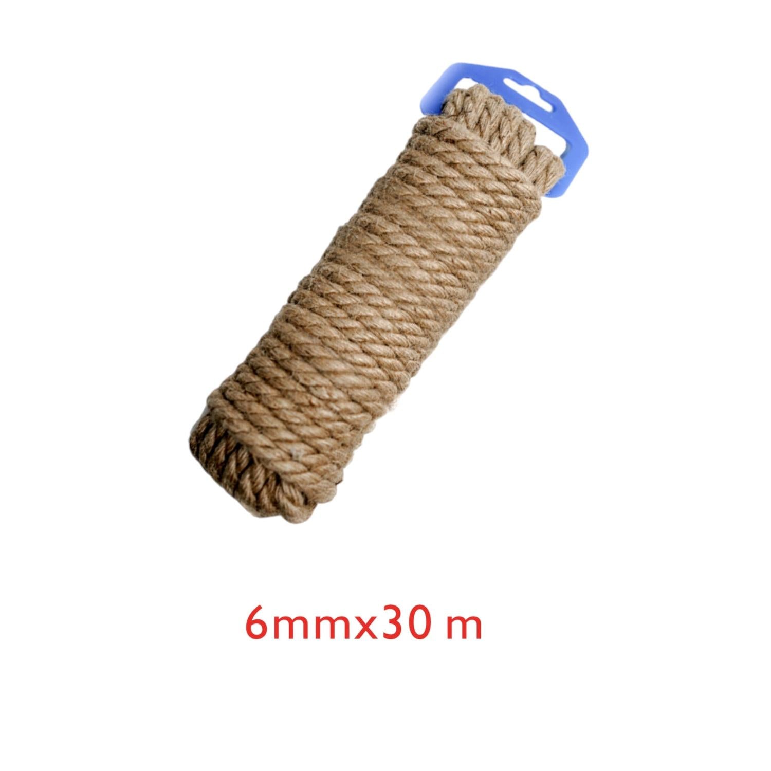 Cuerda de cánamo 6MM*30M con gancho azul modelo M2300