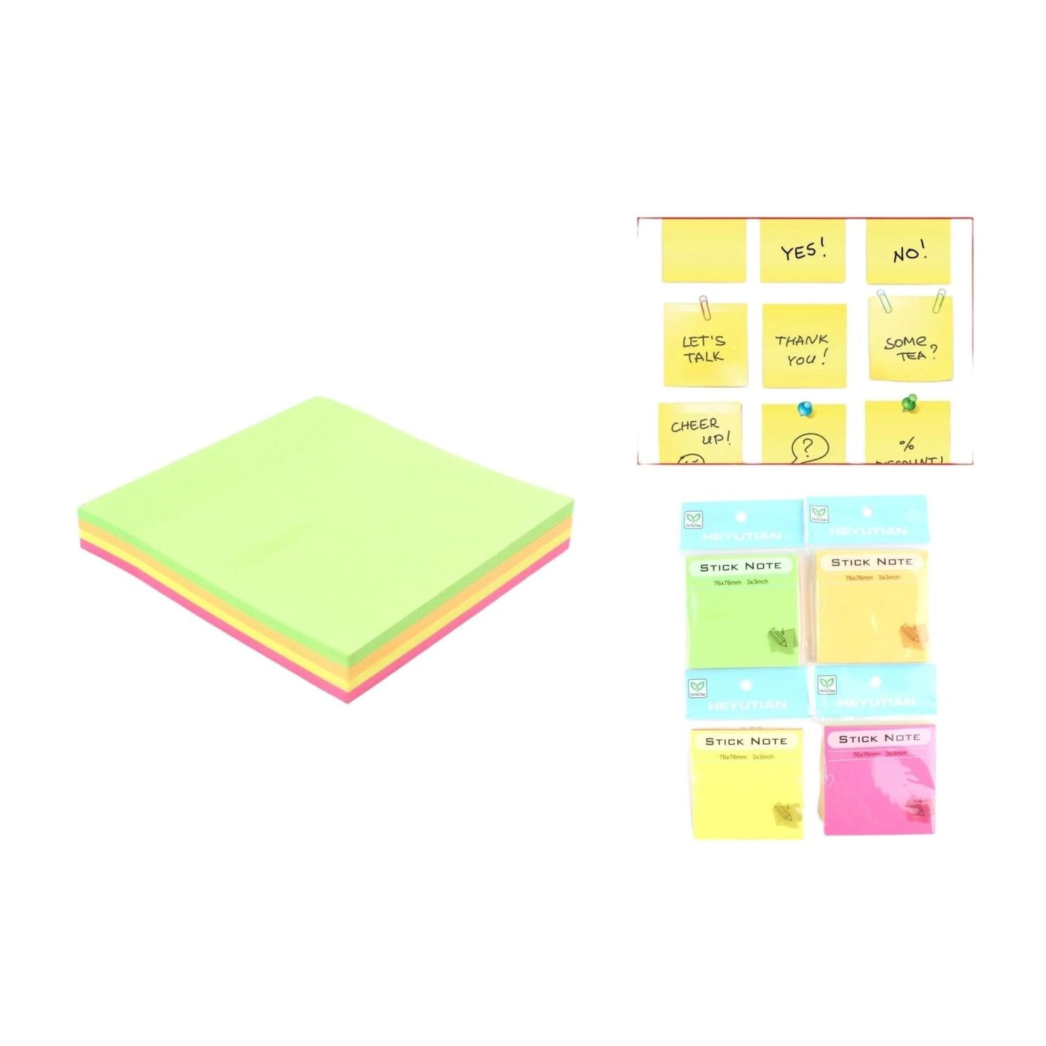 Notas Adhesivas Fluorescentes – Pack Multicolor