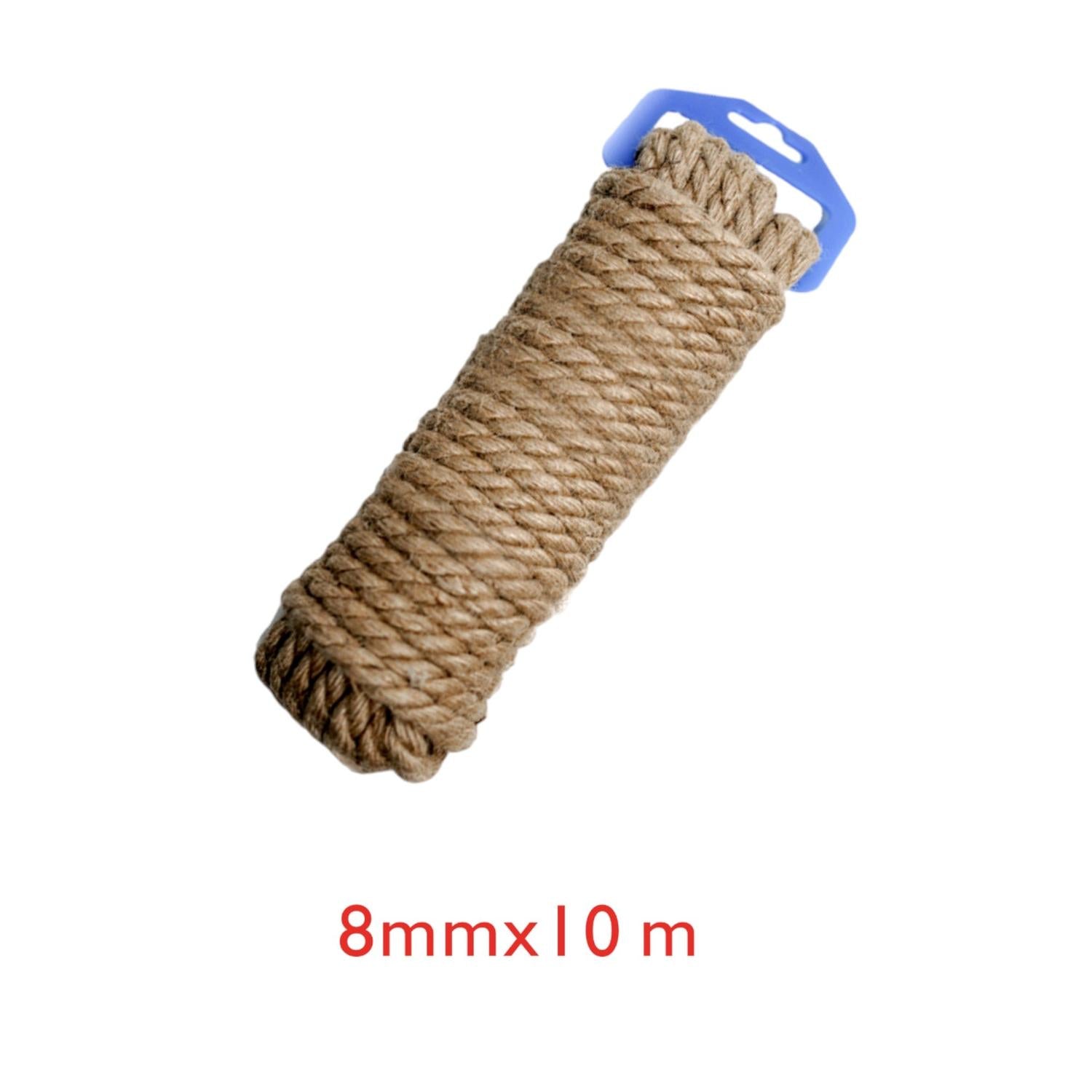 Cuerda de cánamo 8MM*10M con gancho azul modelo M3200